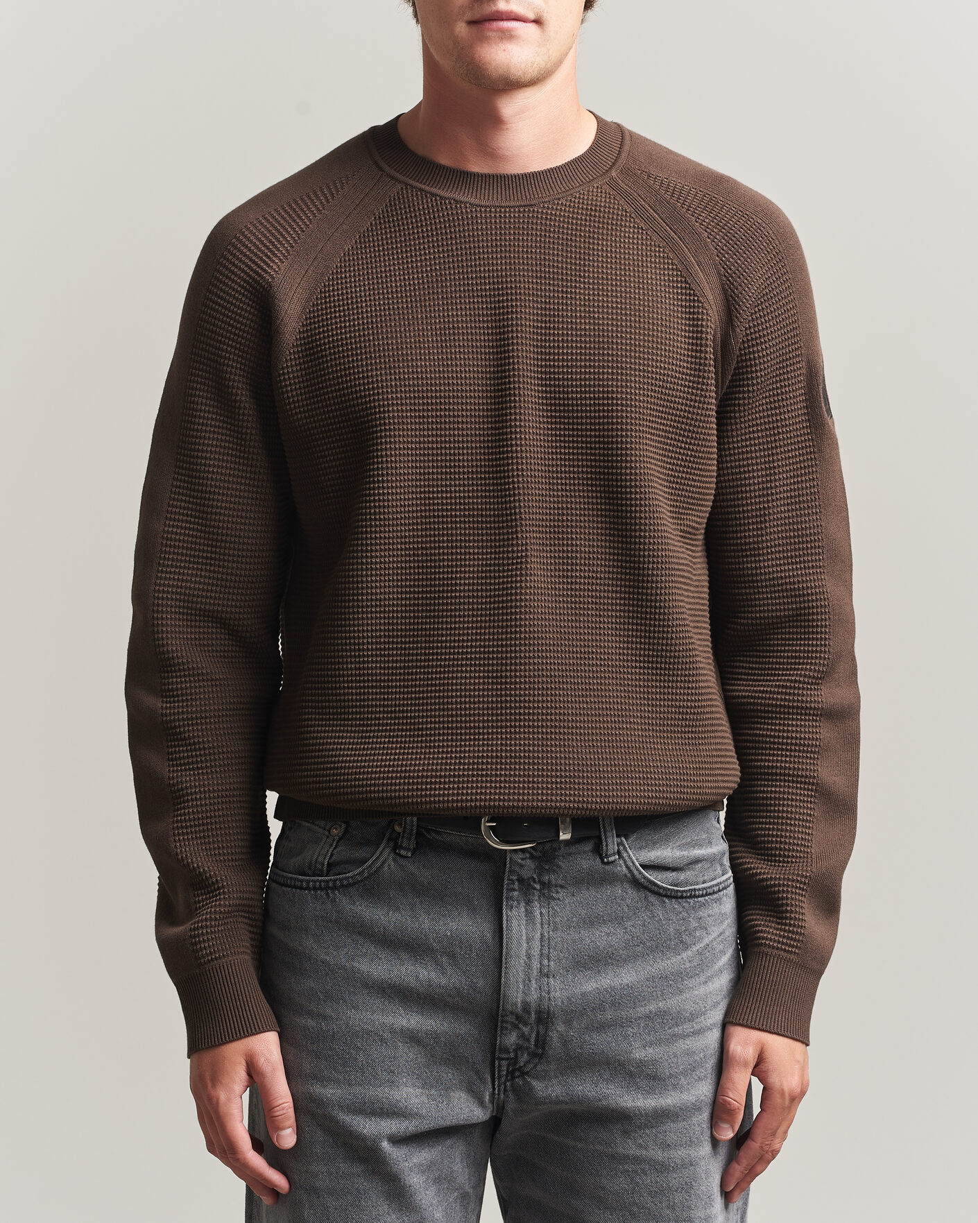Homme | Pulls Et Tricots | Belstaff | Bradwell Cotton Knitted Crew Neck Army Olive
