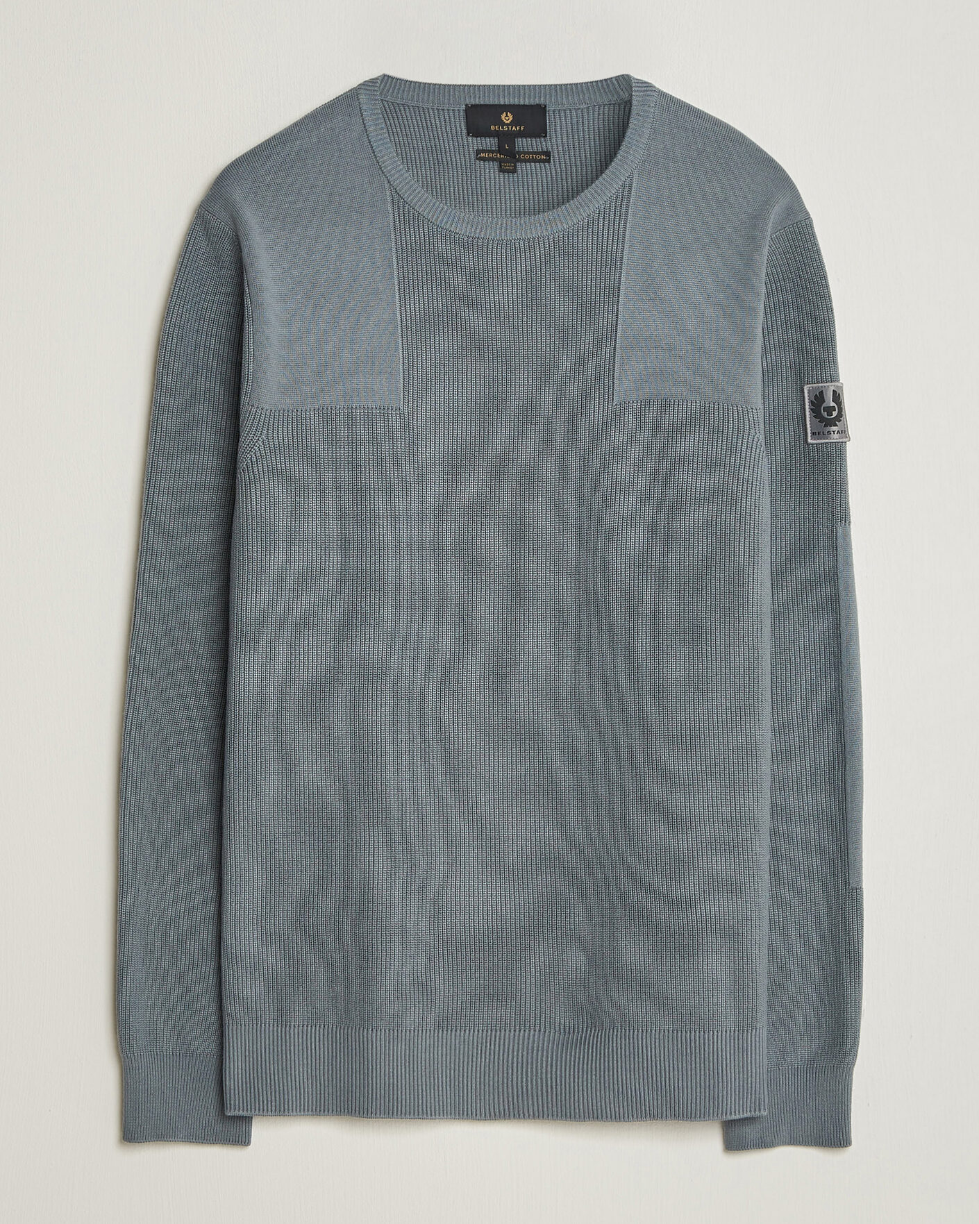 Homme | Pulls Et Tricots | Belstaff | Commander Knitted Crew Neck Atlantic Grey