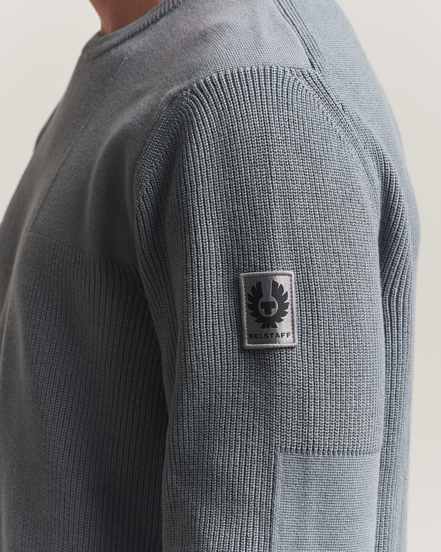Homme | Pulls Et Tricots | Belstaff | Commander Knitted Crew Neck Atlantic Grey