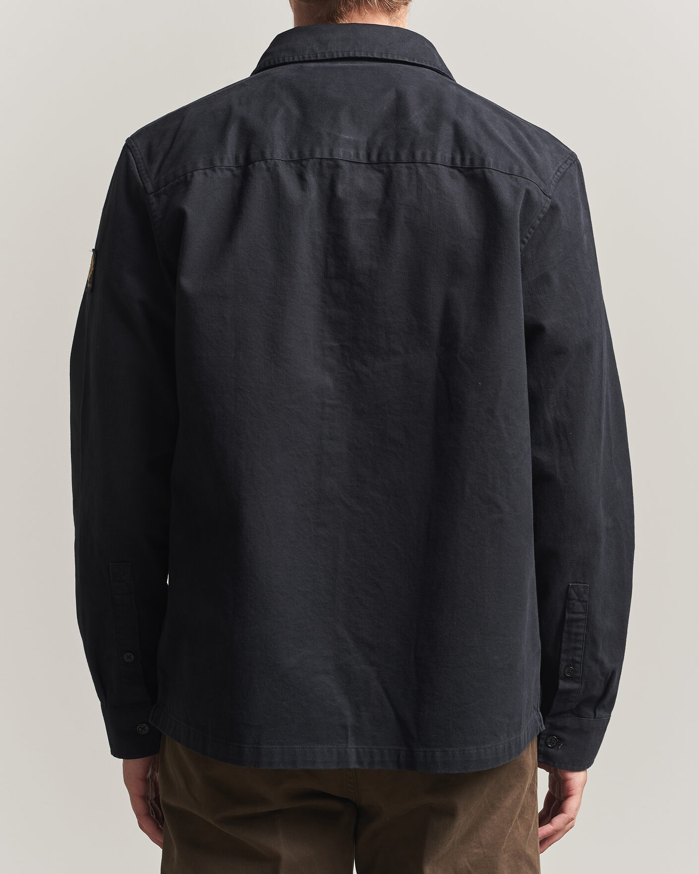 Homme | Chemises | Belstaff | Outpost Cotton Herringbone Overshirt Black