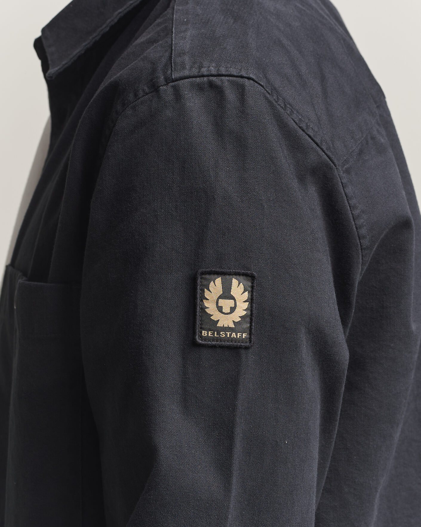 Homme | Chemises | Belstaff | Outpost Cotton Herringbone Overshirt Black