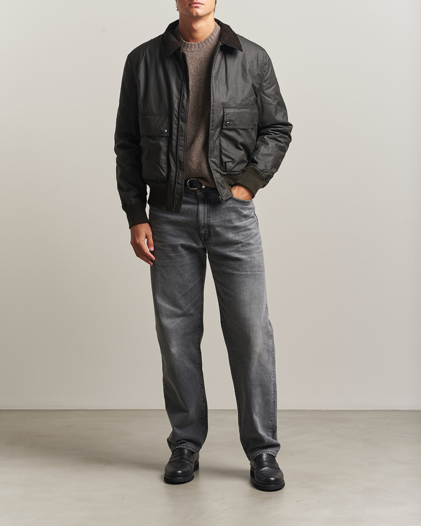 Homme | Manteaux Et Vestes | Belstaff | Mount Wax Bomber Jacket Faded Olive