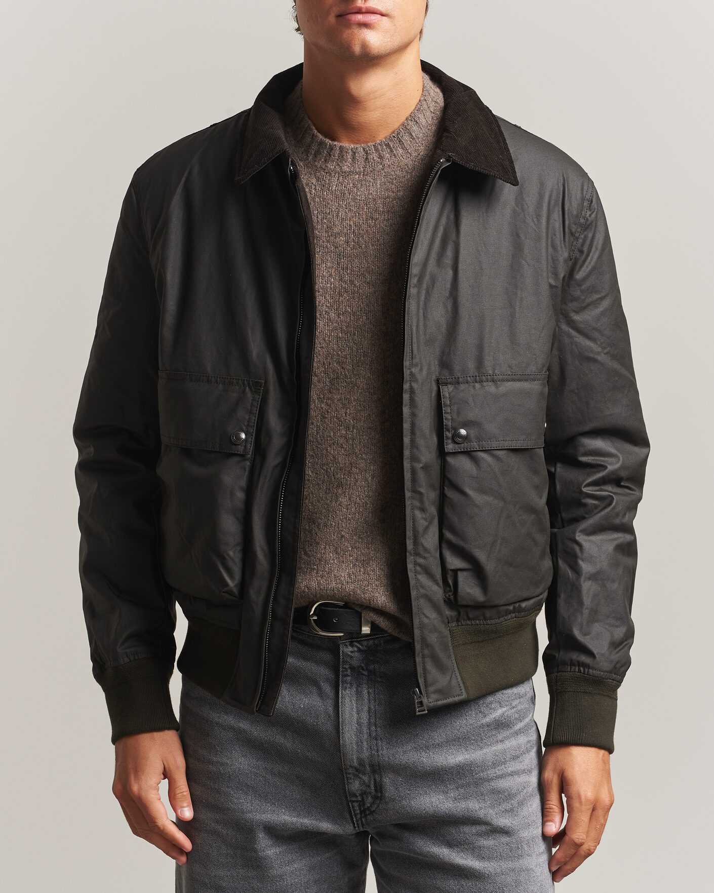 Homme | Manteaux Et Vestes | Belstaff | Mount Wax Bomber Jacket Faded Olive