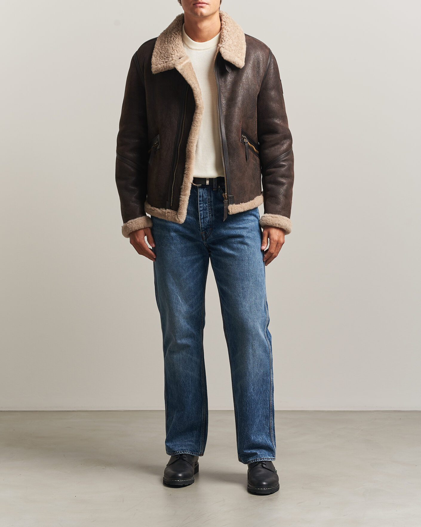 Homme | Manteaux Et Vestes | Belstaff | Winterbrook Shearling Jacket Dark Brown
