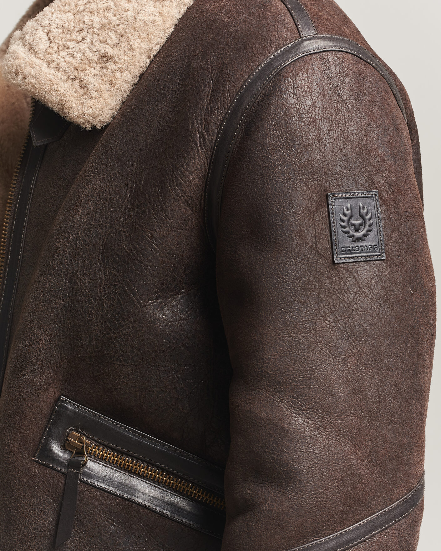 Homme | Manteaux Et Vestes | Belstaff | Winterbrook Shearling Jacket Dark Brown