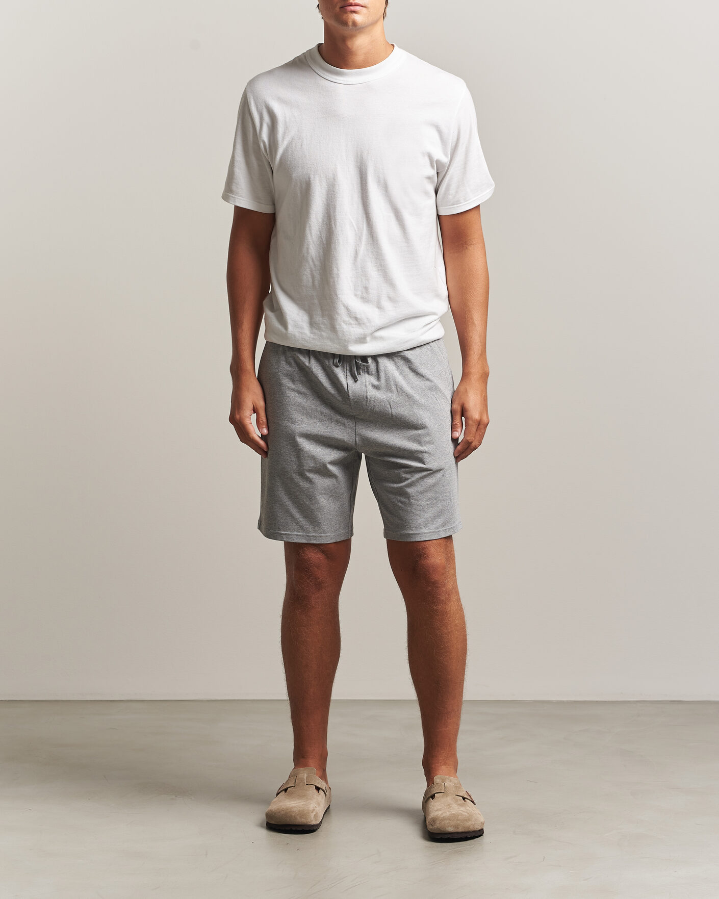 Homme | Shorts | Bread & Boxers | Pyjama Shorts Grey Melange