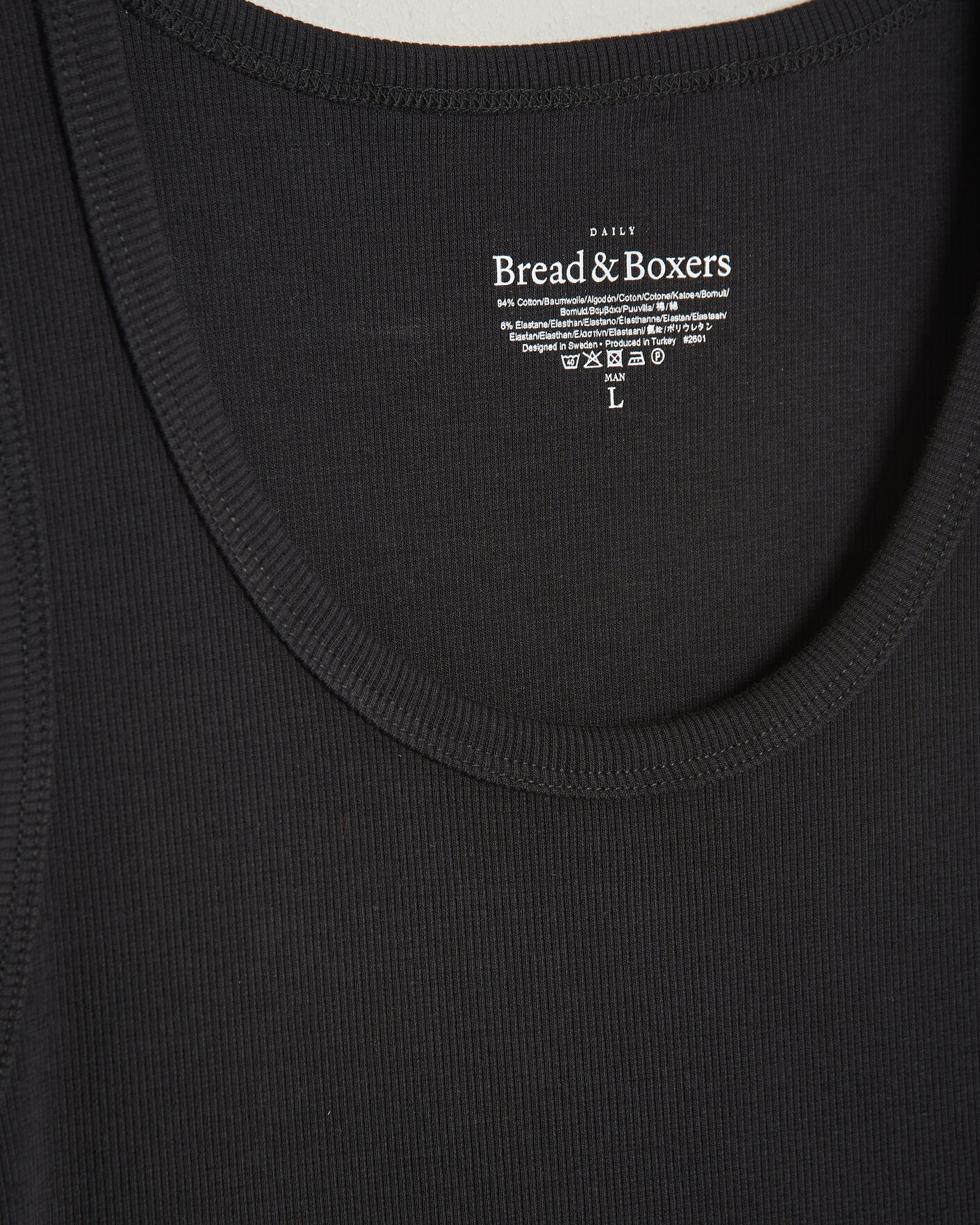 Homme | T-shirts | Bread & Boxers | 2-Pack Ribbed Tank Black