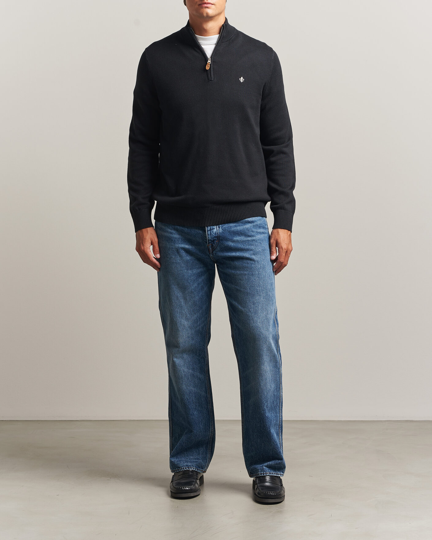 Homme | Pulls Et Tricots | Morris | Darmon Half Zip Black