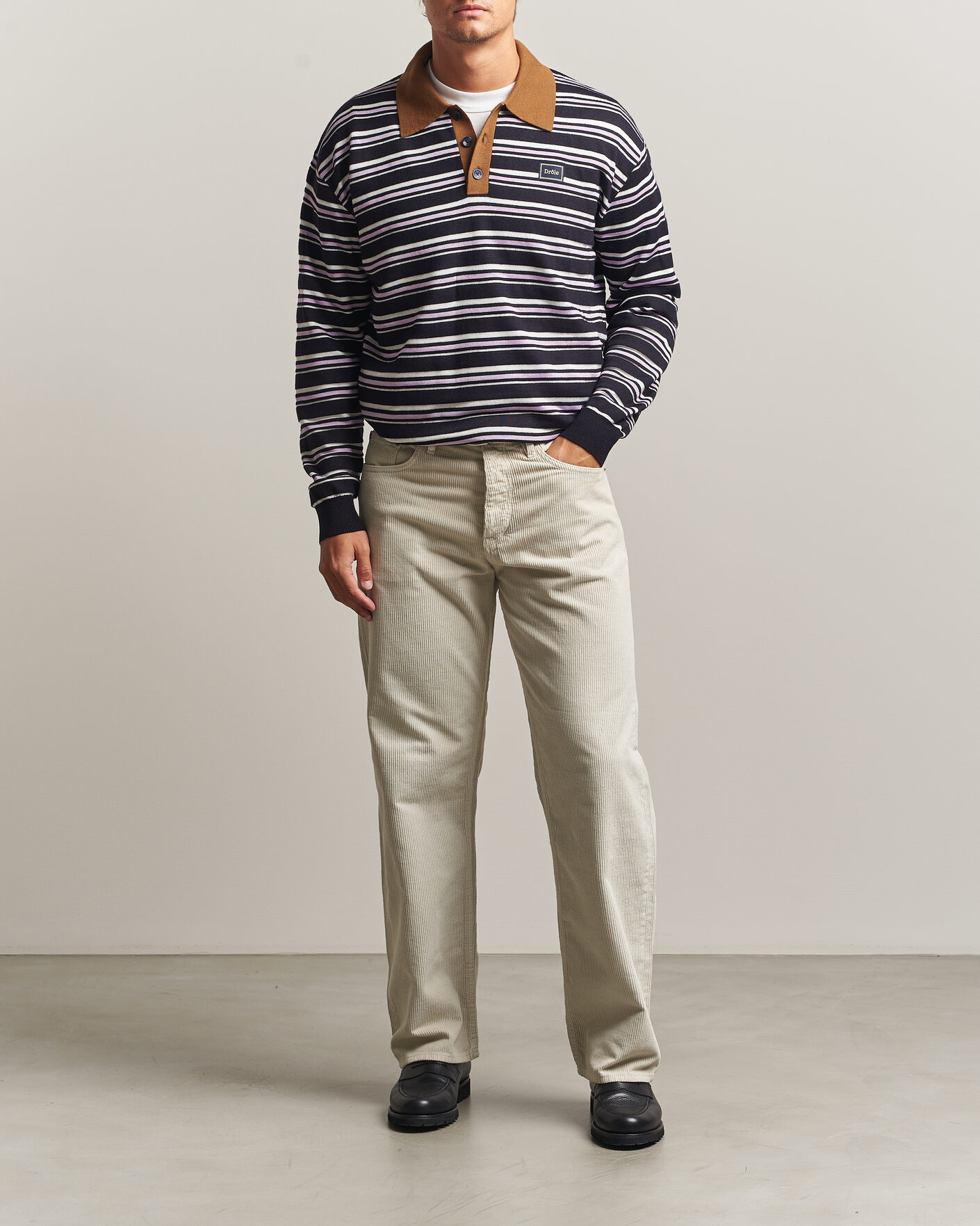 Homme | Pulls Et Tricots | Drôle de Monsieur | Striped Knitted Rugger Navy Multi