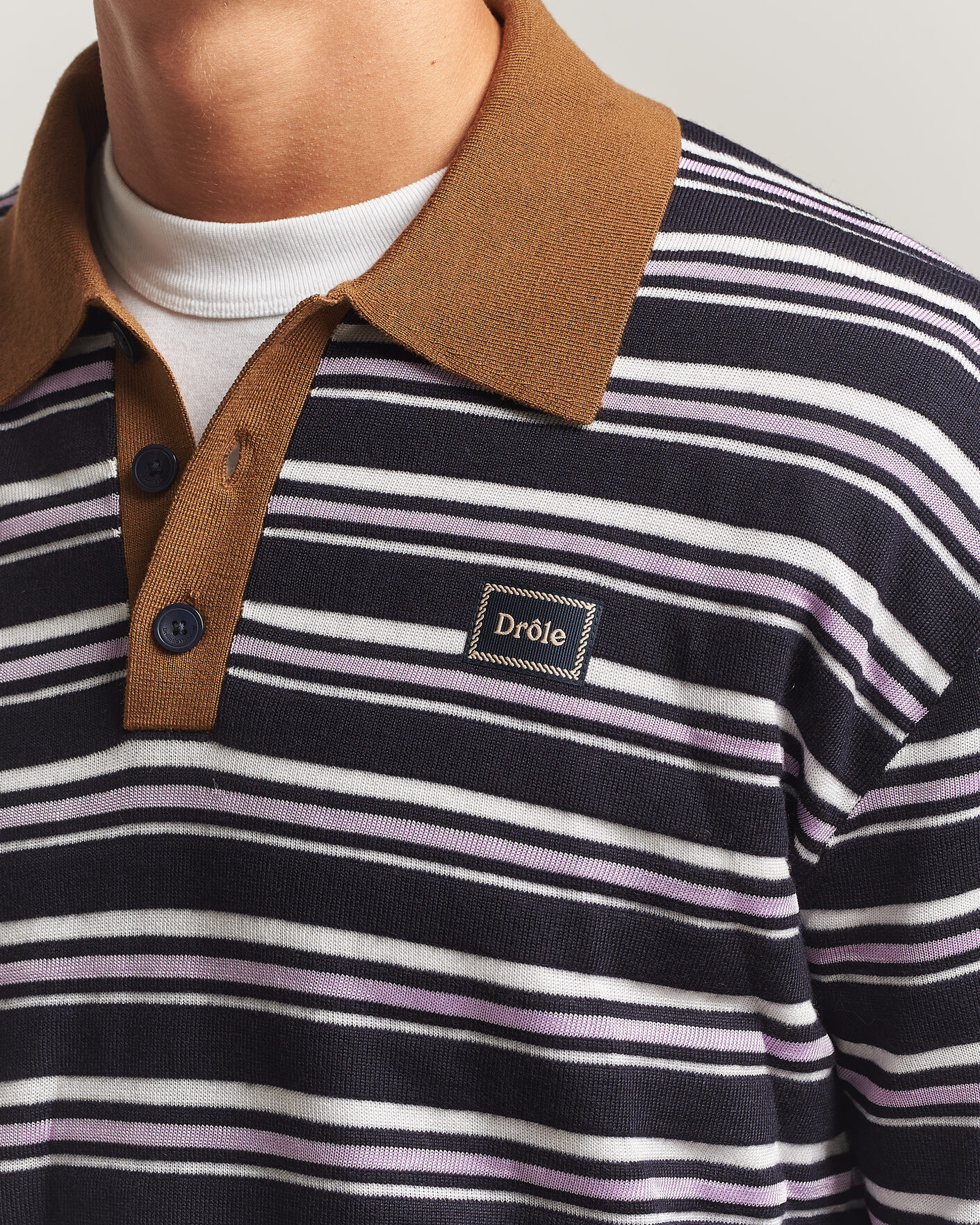 Homme | Pulls Et Tricots | Drôle de Monsieur | Striped Knitted Rugger Navy Multi