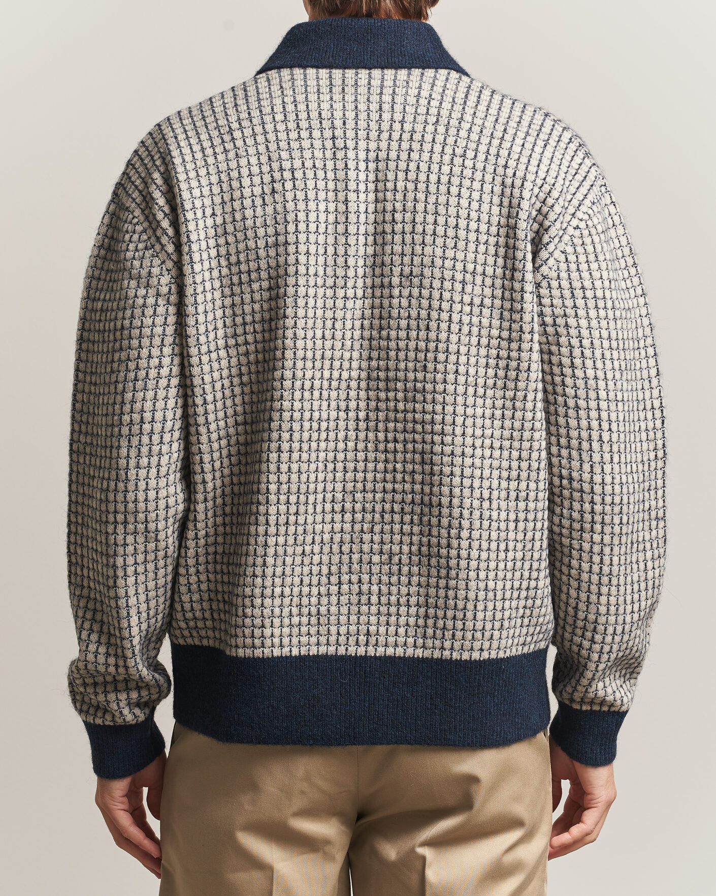 Homme | Pulls Et Tricots | Drôle de Monsieur | Waffle Knitted Cardigan Navy