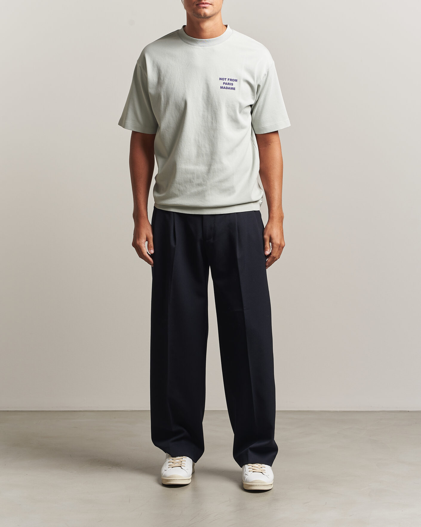 Homme | T-shirts | Drôle de Monsieur | Bold Slogan T-Shirt Grey