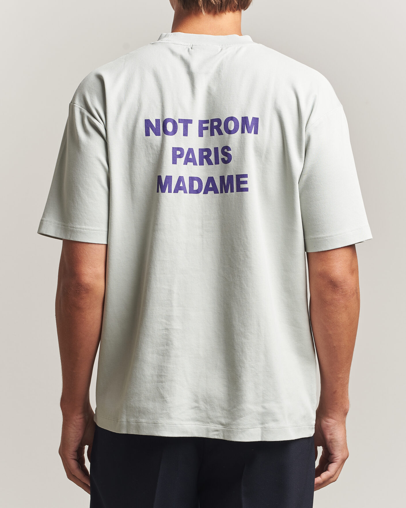 Homme | T-shirts | Drôle de Monsieur | Bold Slogan T-Shirt Grey