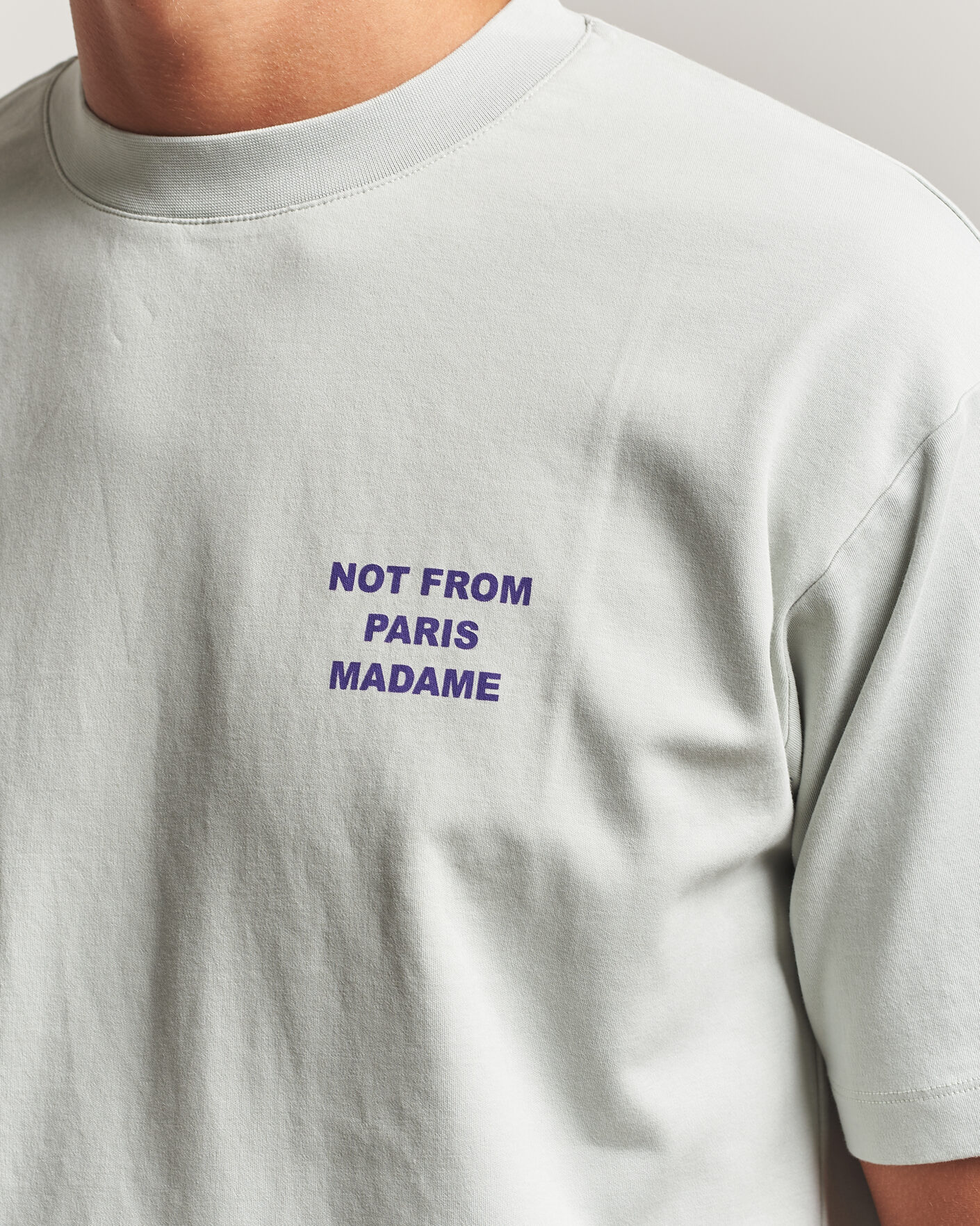 Homme | T-shirts | Drôle de Monsieur | Bold Slogan T-Shirt Grey