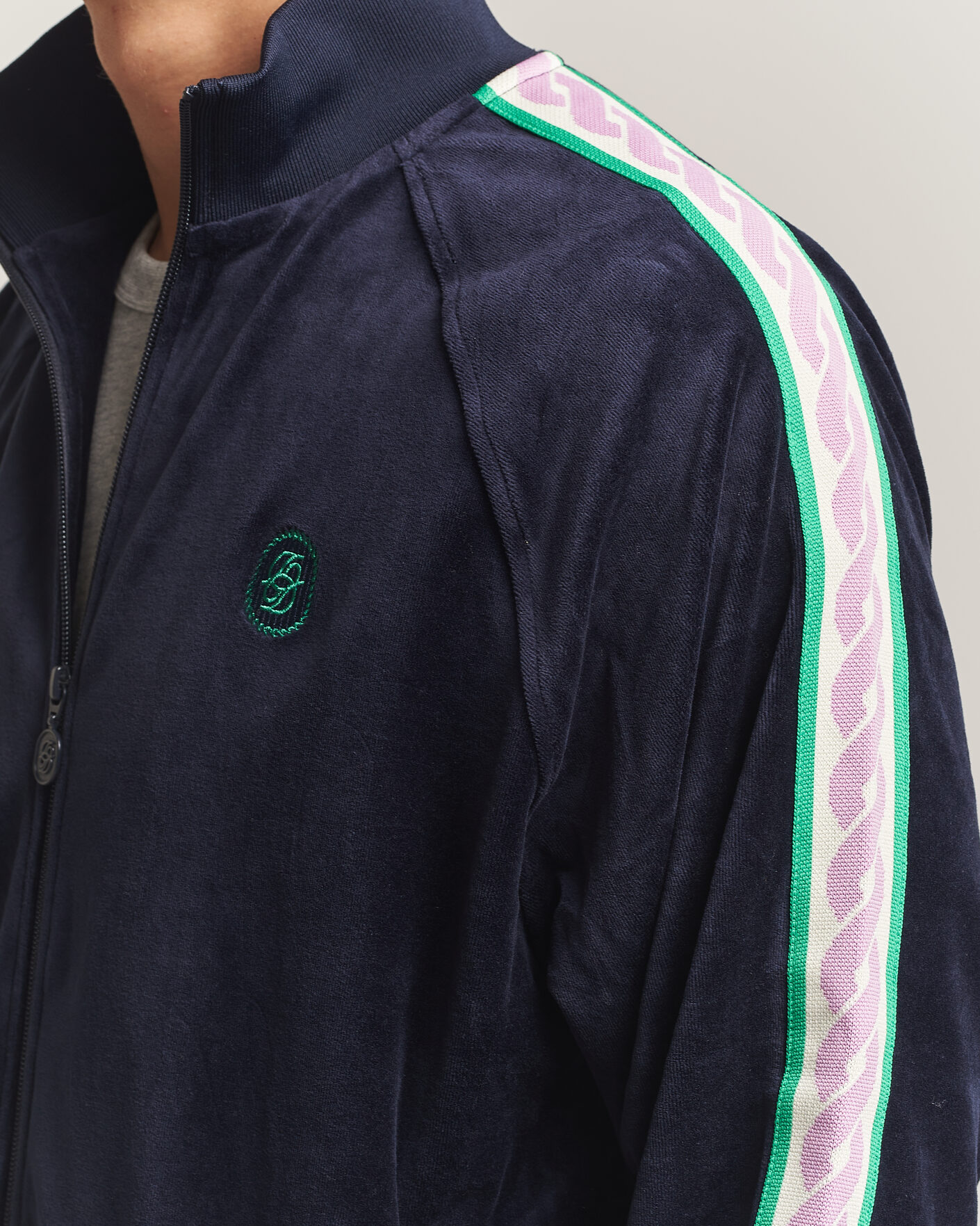 Homme | Pulls Et Tricots | Drôle de Monsieur | Survêtement Velours Track Jacket Navy