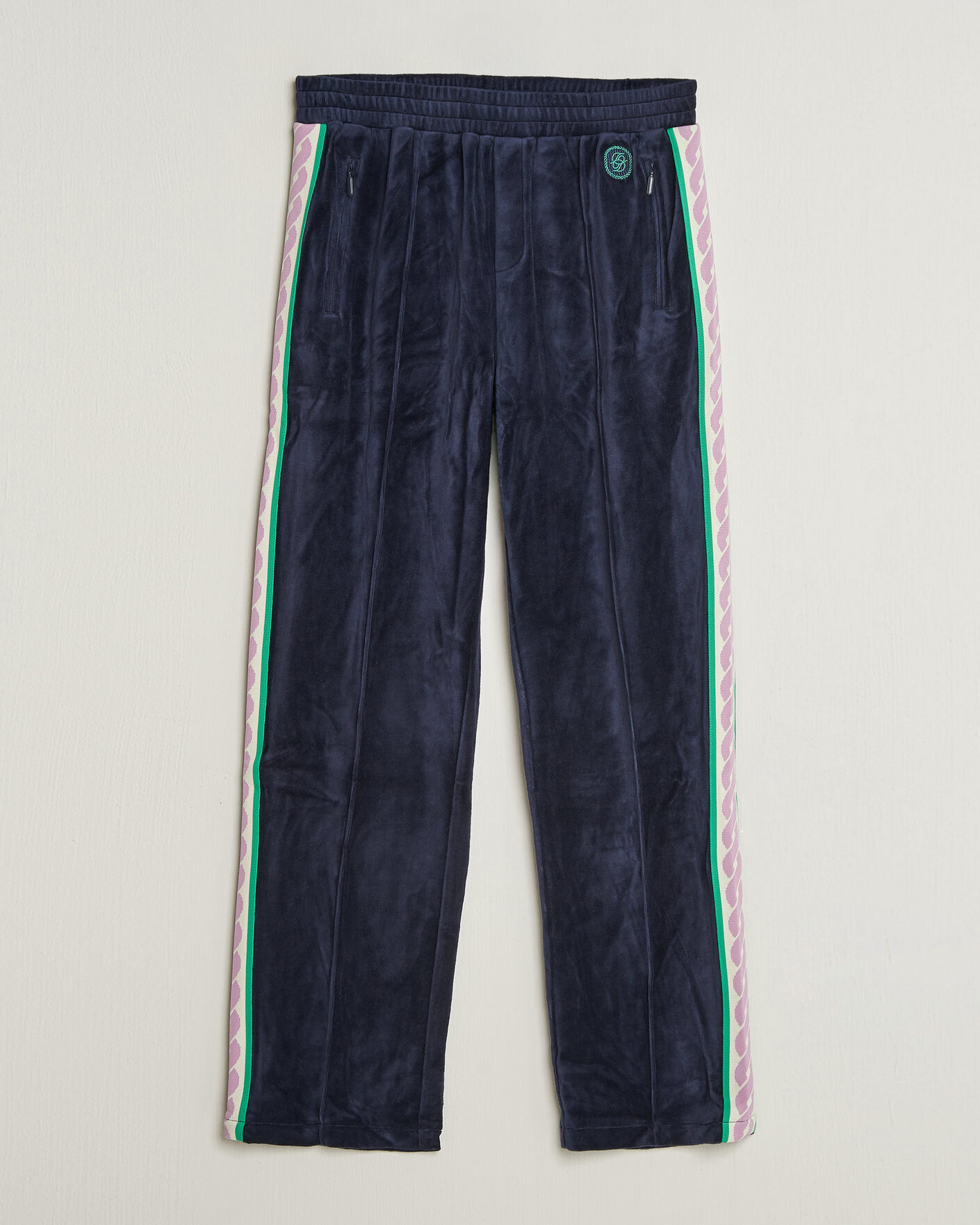 Homme | Pantalons | Drôle de Monsieur | Survêtement Velours Track Pants Navy