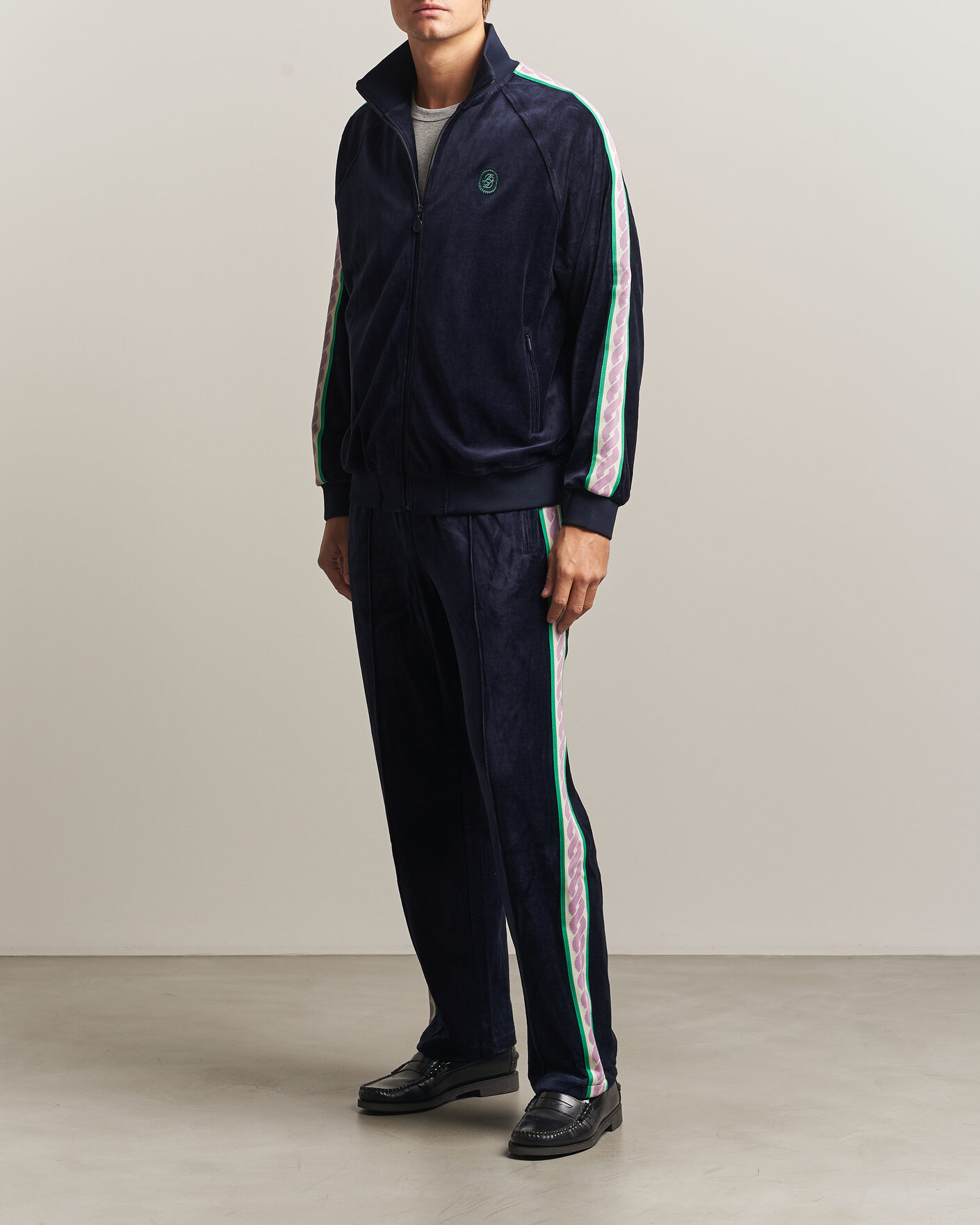 Homme | Pantalons | Drôle de Monsieur | Survêtement Velours Track Pants Navy