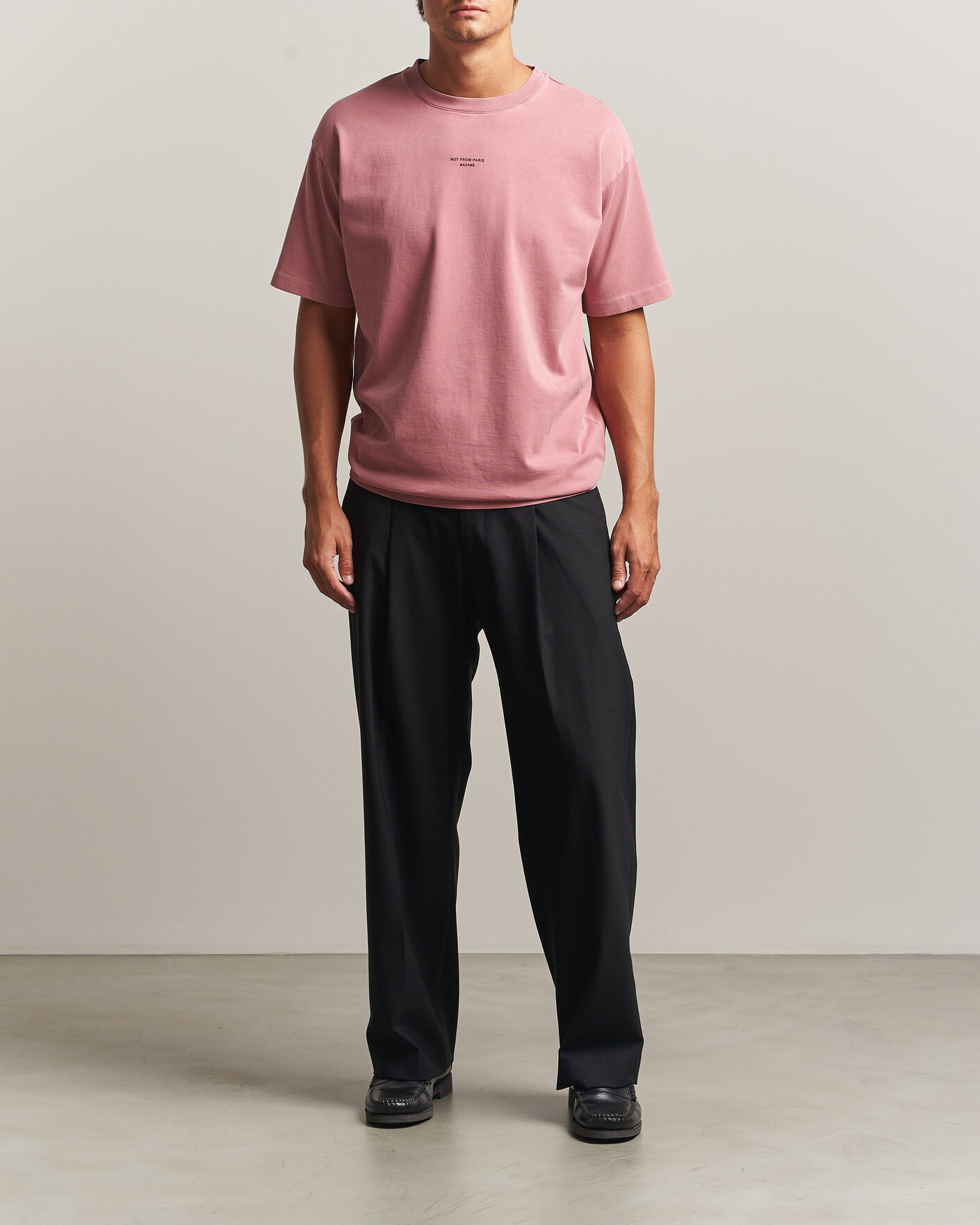 Homme | T-shirts | Drôle de Monsieur | Classic Slogan T-Shirt Dark Pink