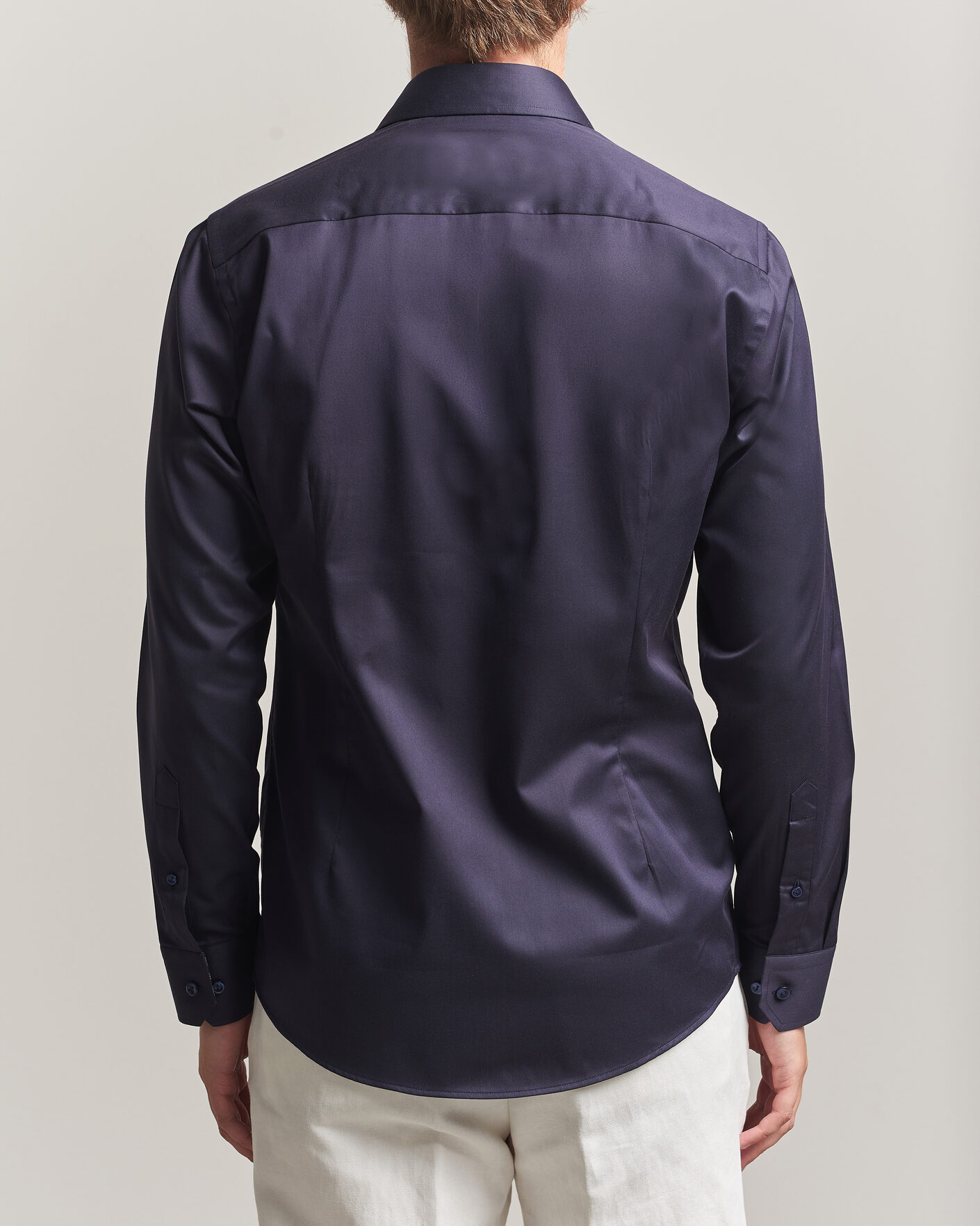 Homme | Chemises | Eton | Slim Fit Signature Twill Contrast Shirt Navy Blue