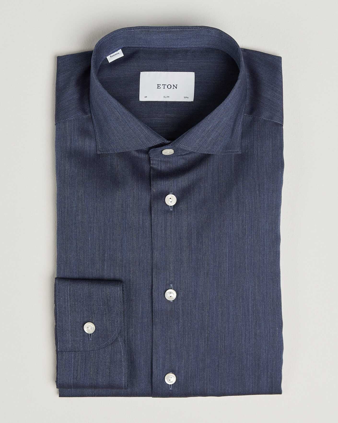 Homme | Chemises | Eton | Slim Fit Signature Flannel Shirt Dark Blue