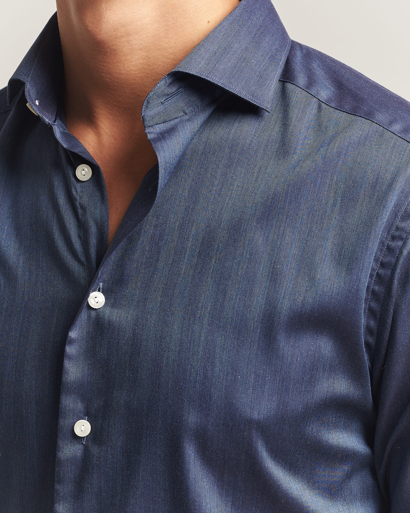 Homme | Chemises | Eton | Slim Fit Signature Flannel Shirt Dark Blue