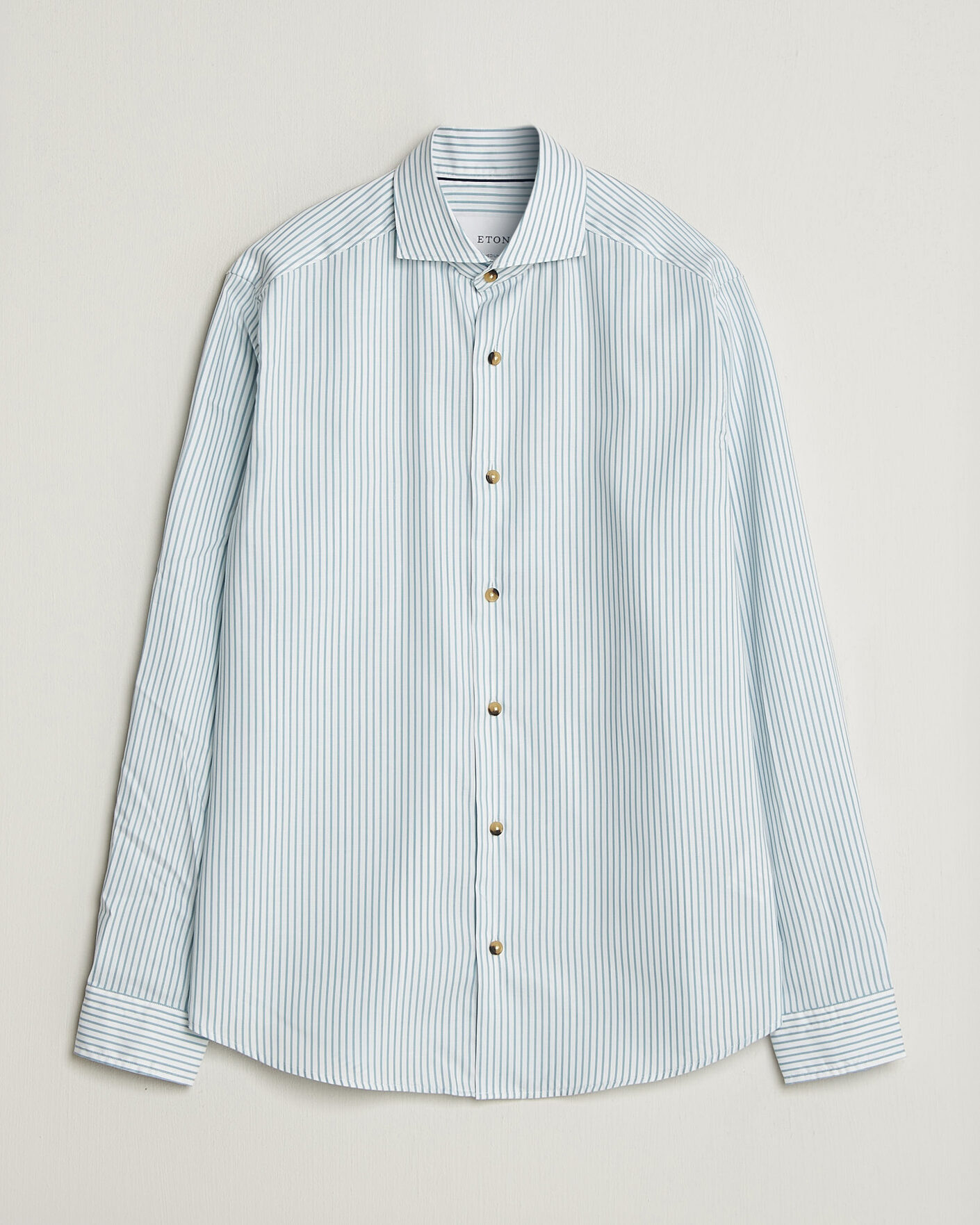 Homme | Chemises | Eton | Casual Fit Signature Oxford Striped Shirt Mid Blue