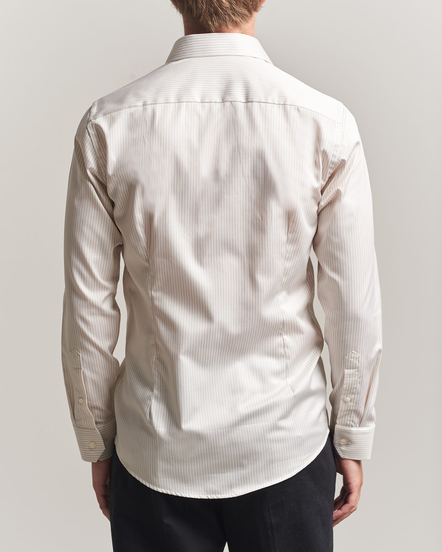 Homme | Chemises | Eton | Slim Fit Signature Twill Striped Shirt Beige