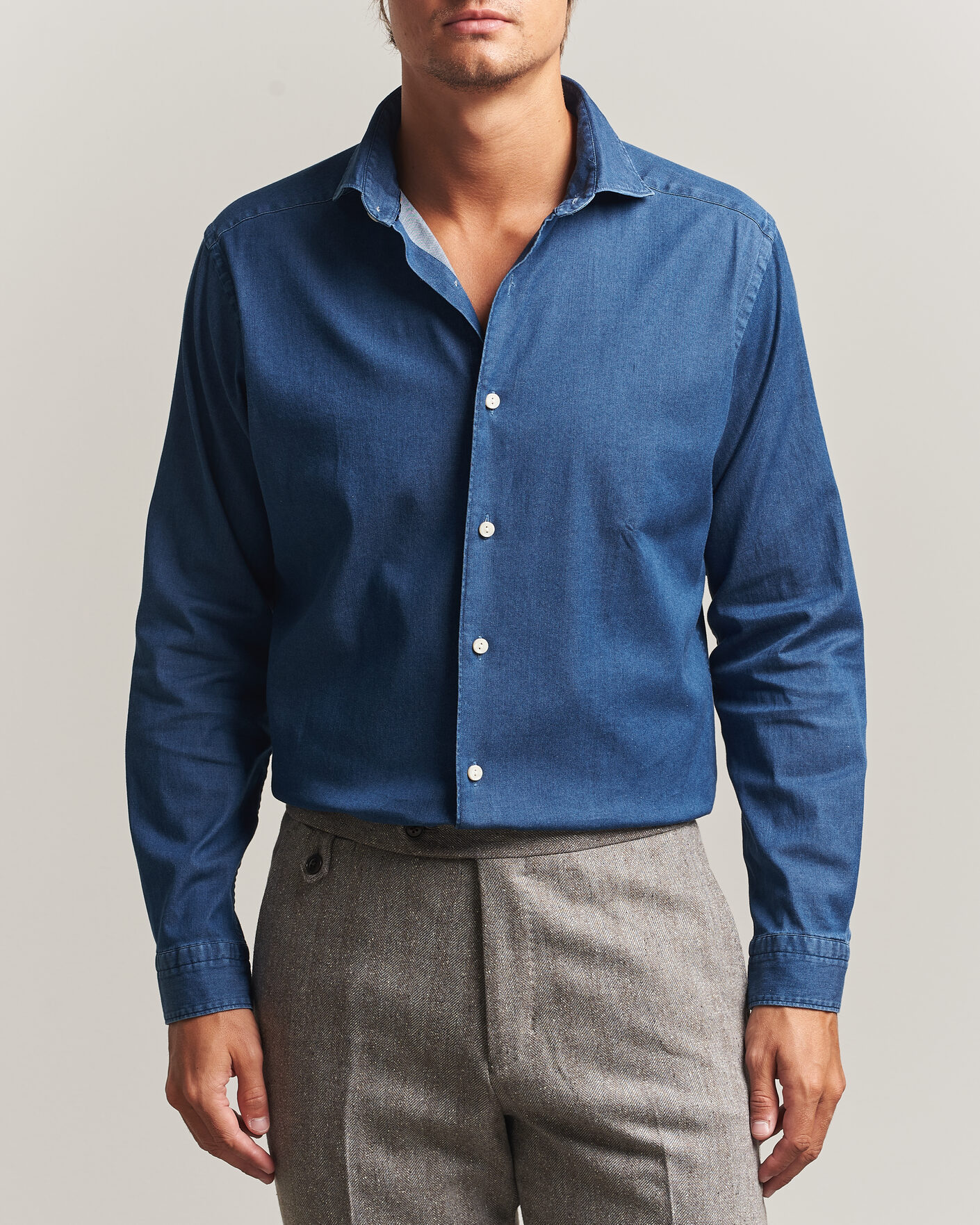Homme | Chemises | Eton | Casual Fit Denim Shirt Dark Wash