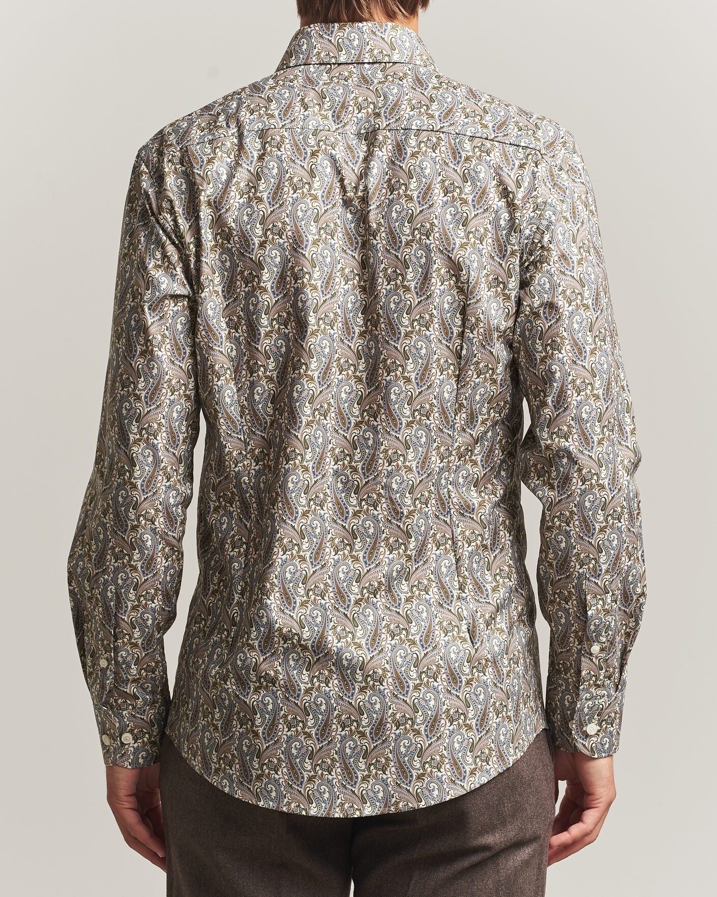 Homme | Chemises | Eton | Slim Fit Signature Twill Printed Shirt Green Multi