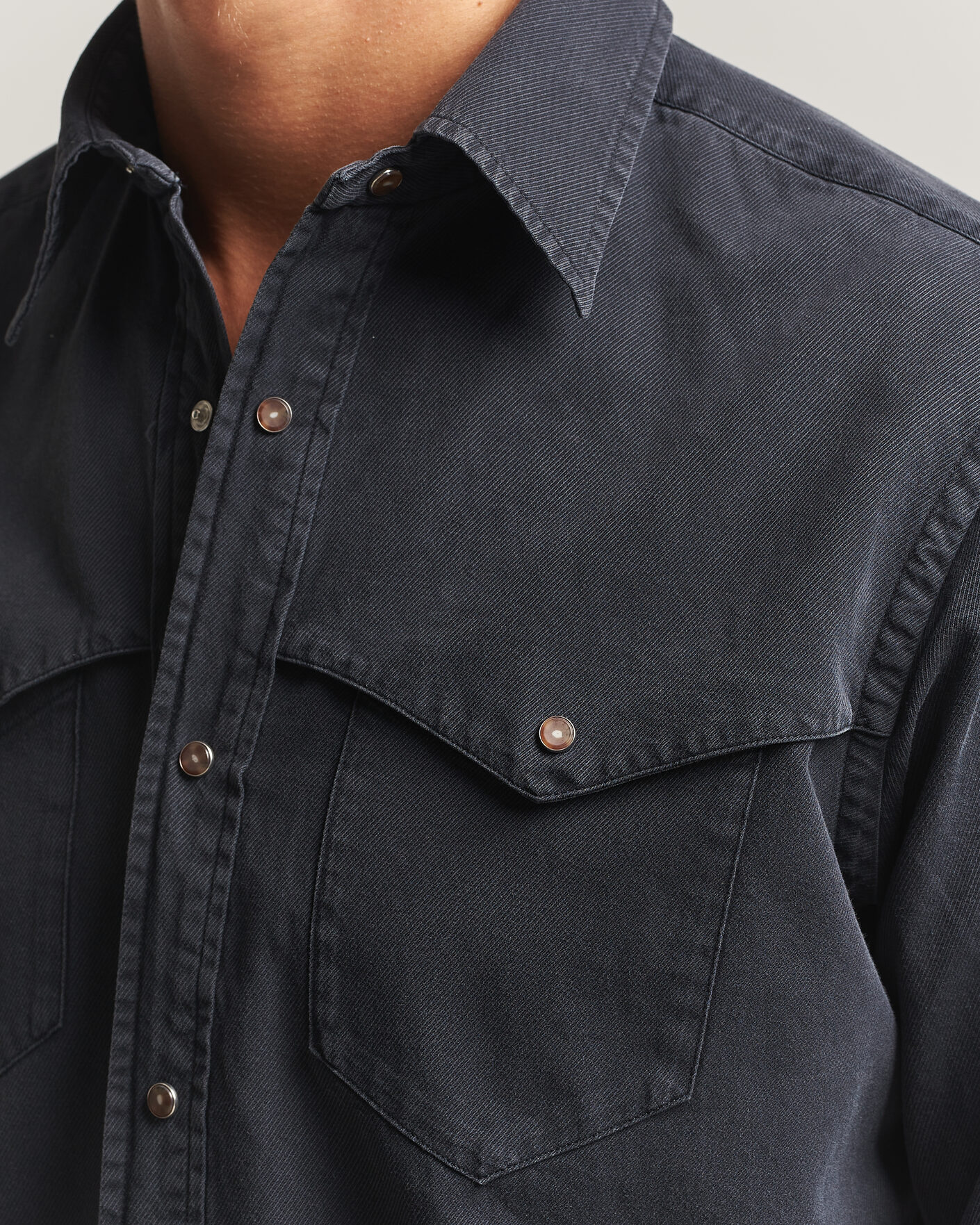 Homme | Chemises | Eton | Indigo Western Shirt Black