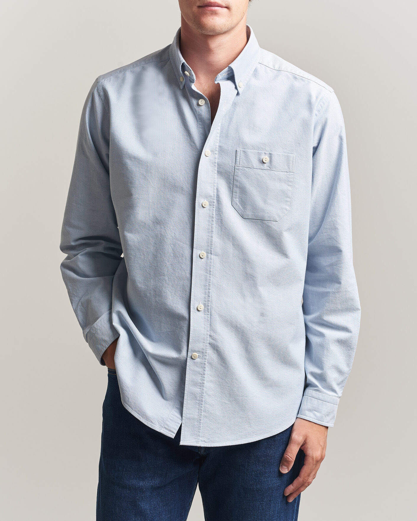 Homme | Chemises | Eton | Regular Fit Ivy Oxford Shirt Light Blue