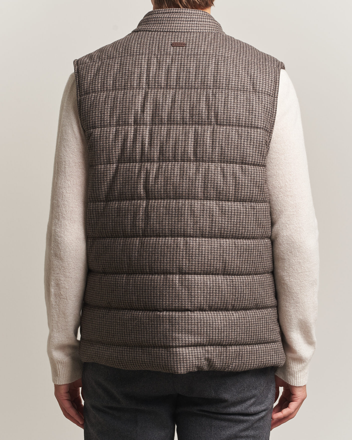 Homme | Gilets | Eton | Wool/Cashmere Padded Vest Brown