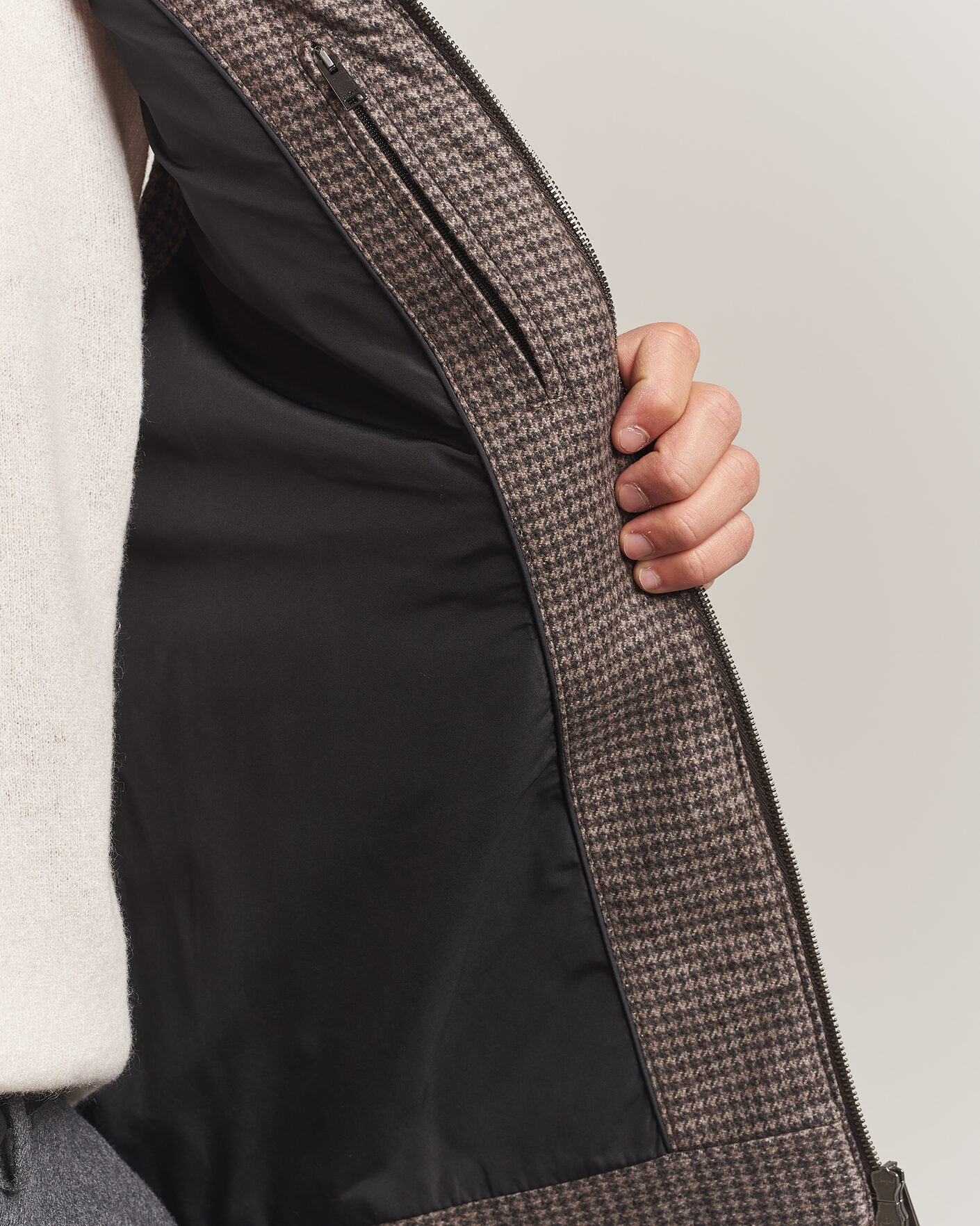 Homme | Gilets | Eton | Wool/Cashmere Padded Vest Brown