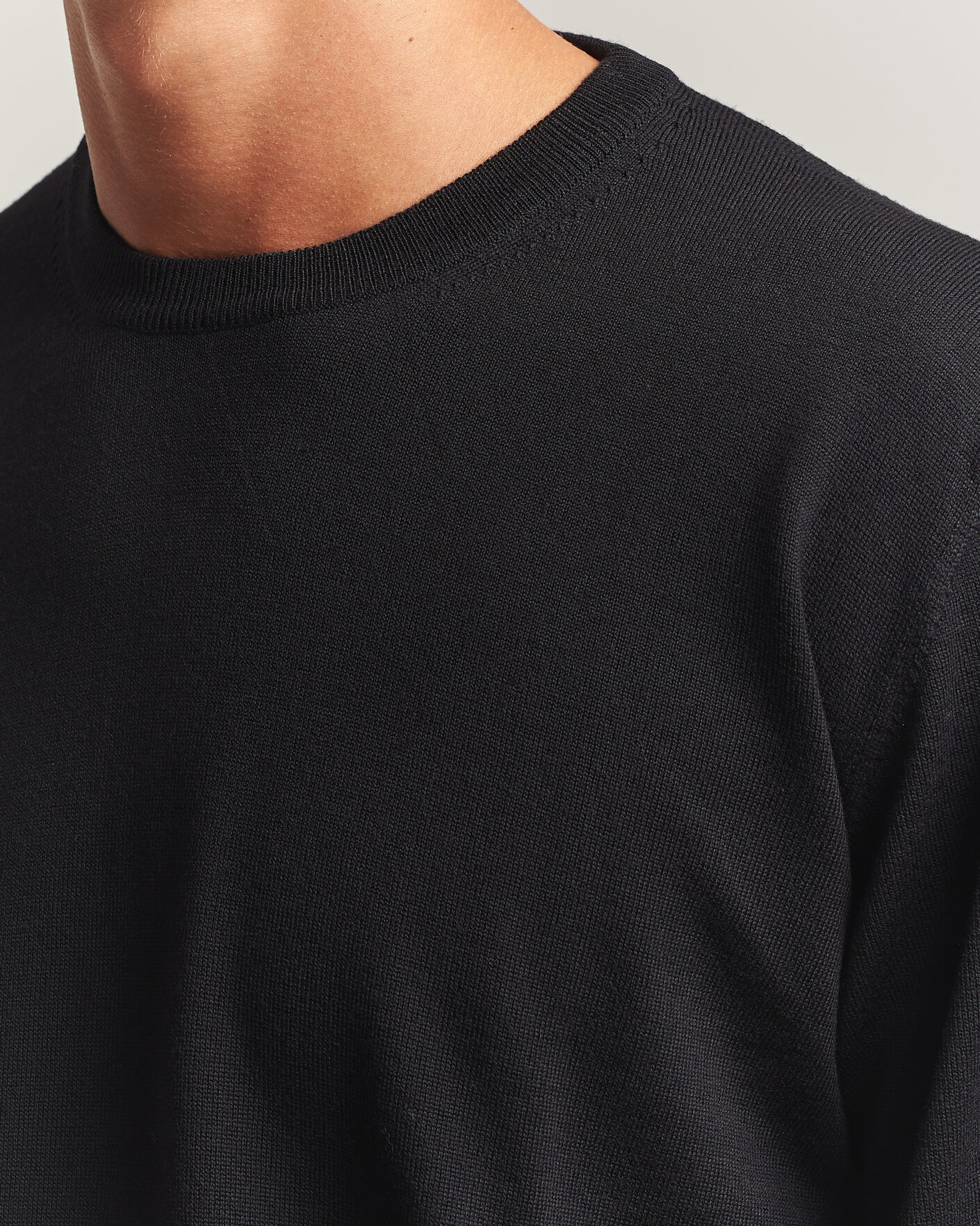 Homme | Pulls Et Tricots | Eton | Merino Wool Knitted Crew Neck Black