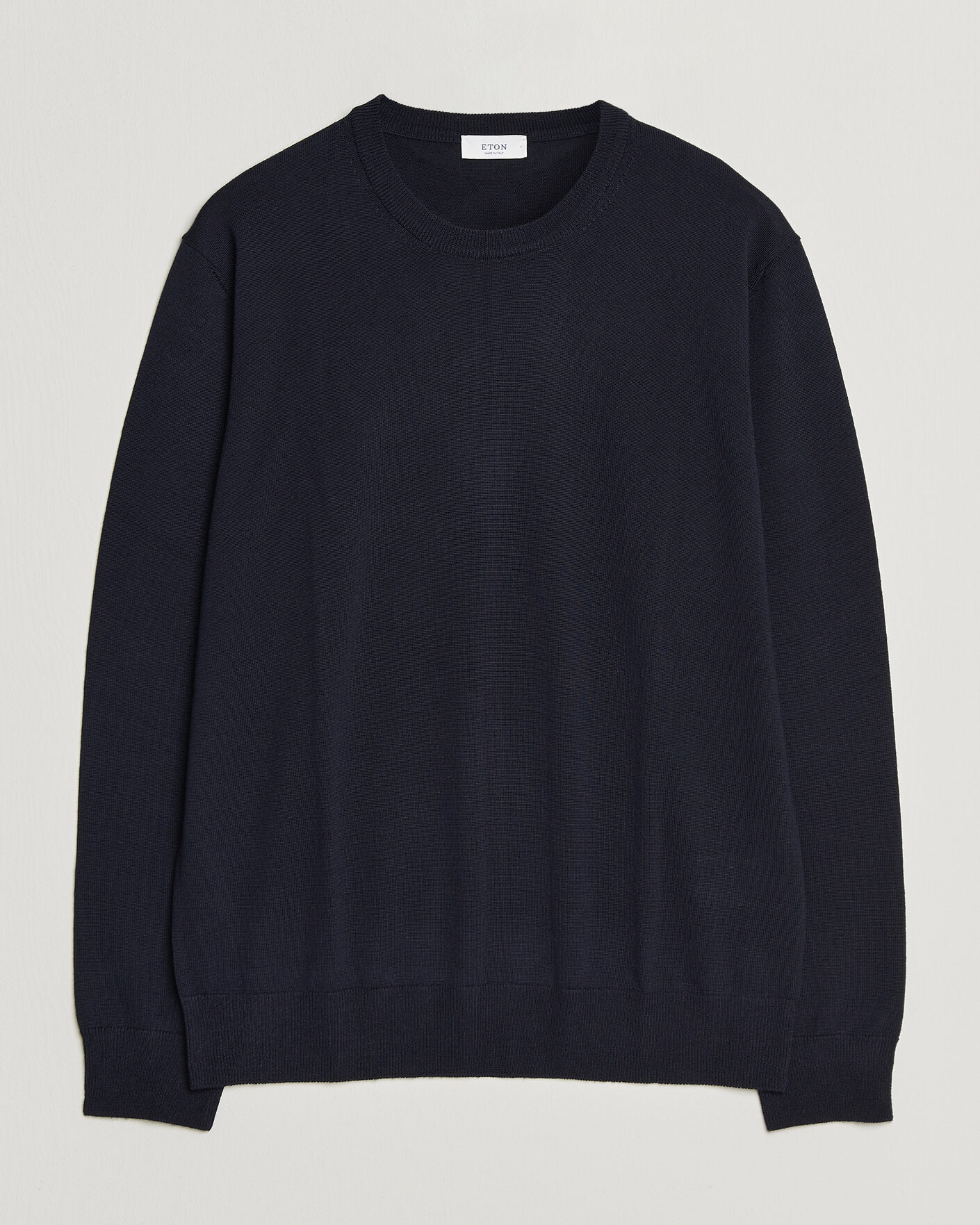Homme | Pulls Et Tricots | Eton | Merino Wool Knitted Crew Neck Navy Blue