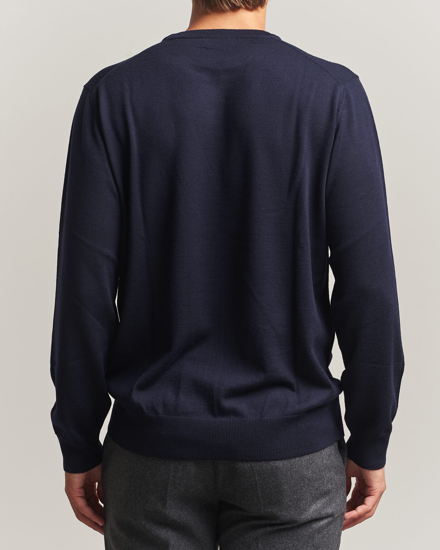 Homme | Pulls Et Tricots | Eton | Merino Wool Knitted Crew Neck Navy Blue