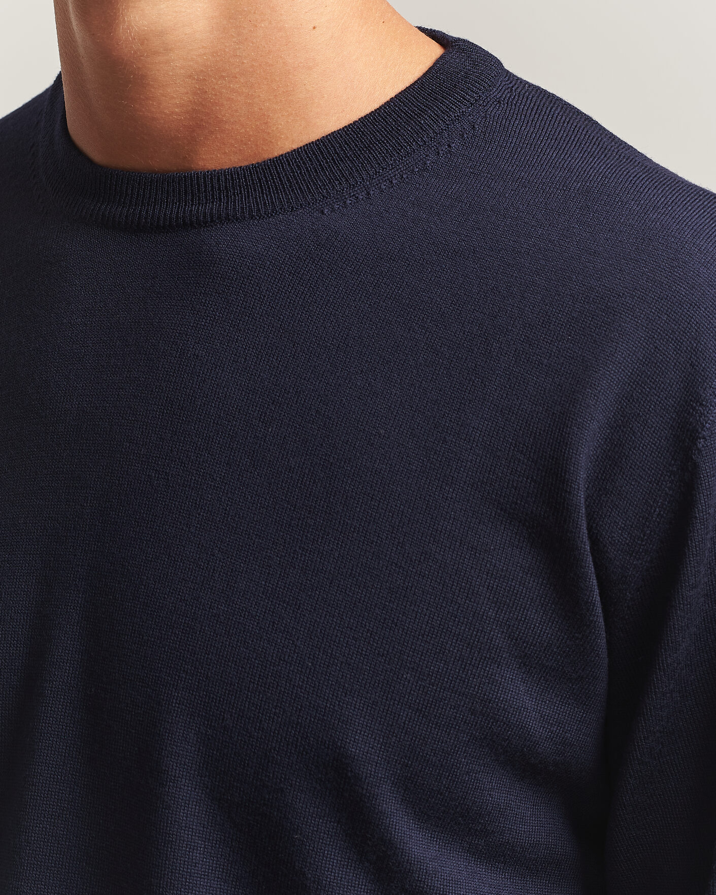 Homme | Pulls Et Tricots | Eton | Merino Wool Knitted Crew Neck Navy Blue