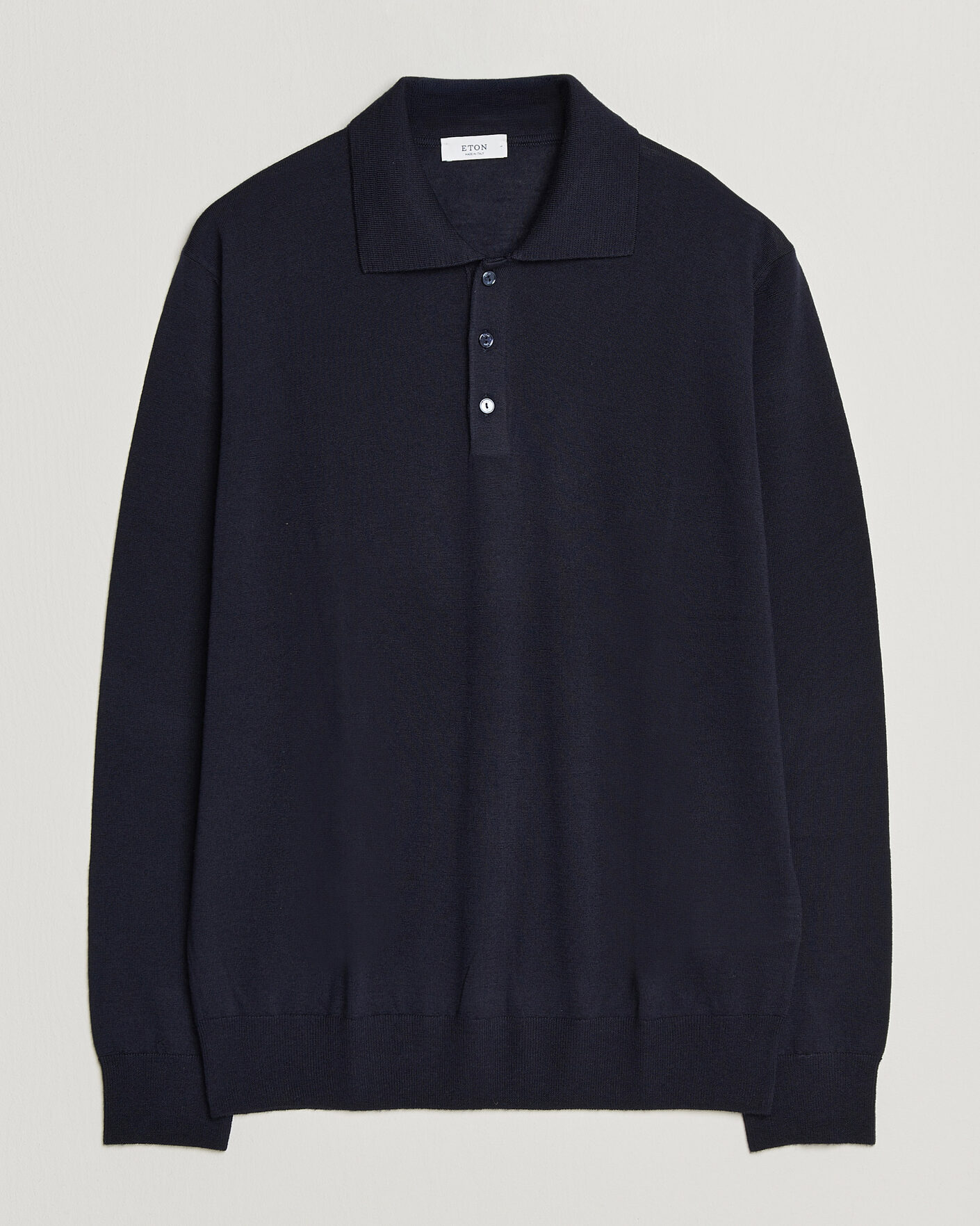 Homme | Pulls Et Tricots | Eton | Merino Wool Knitted Polo Navy Blue