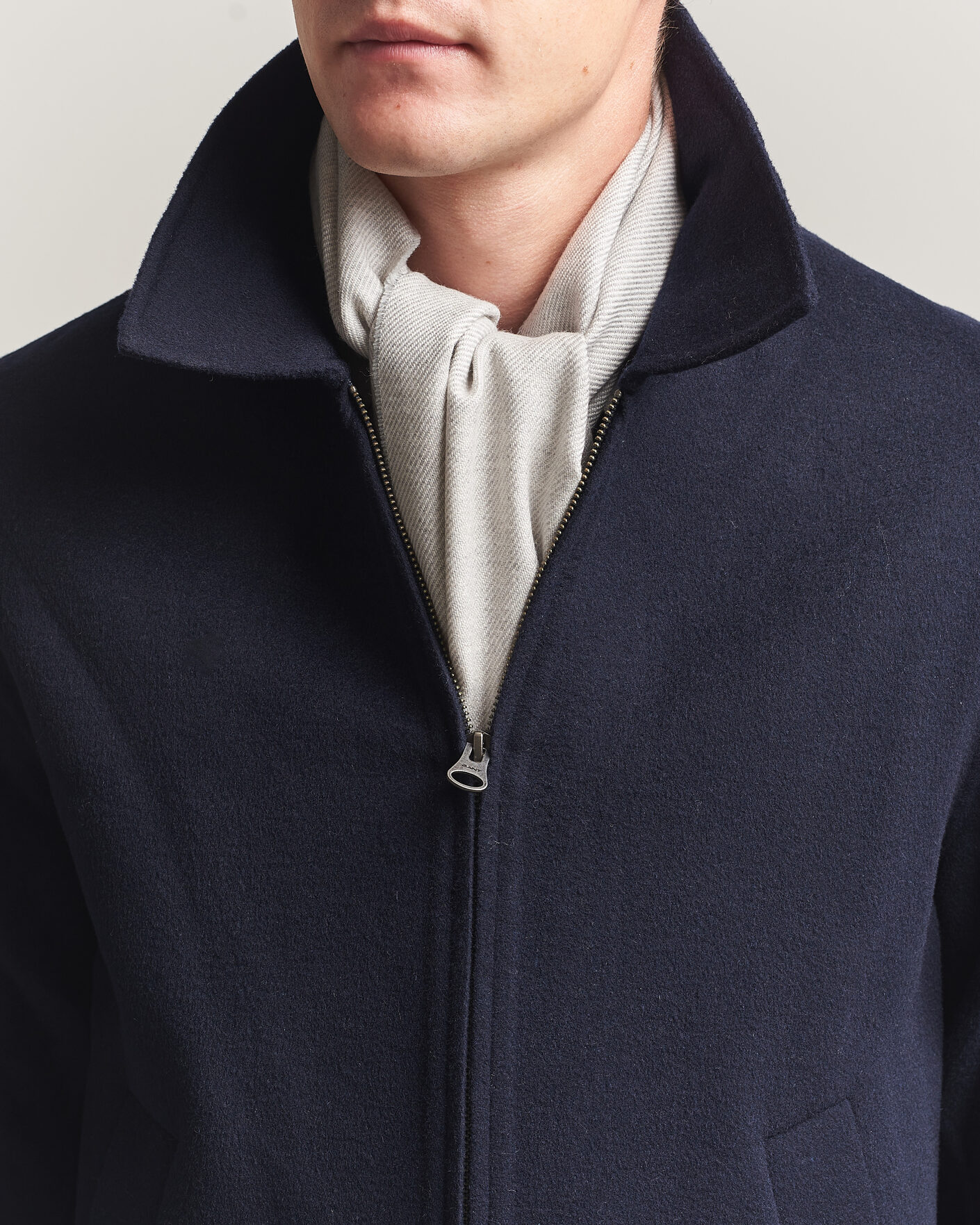 Homme | Écharpes | Eton | Twill Merino Wool Scarf Light Grey
