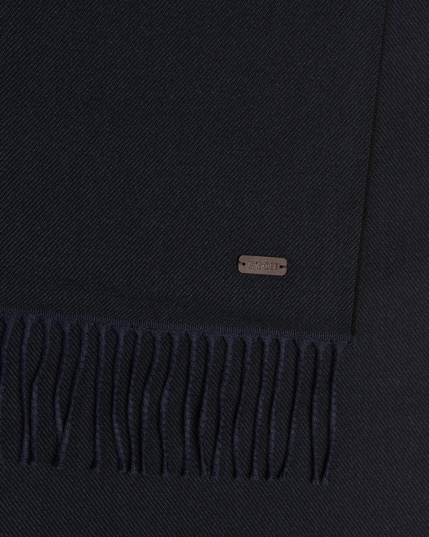 Homme | Écharpes | Eton | Twill Merino Wool Scarf Navy Blue