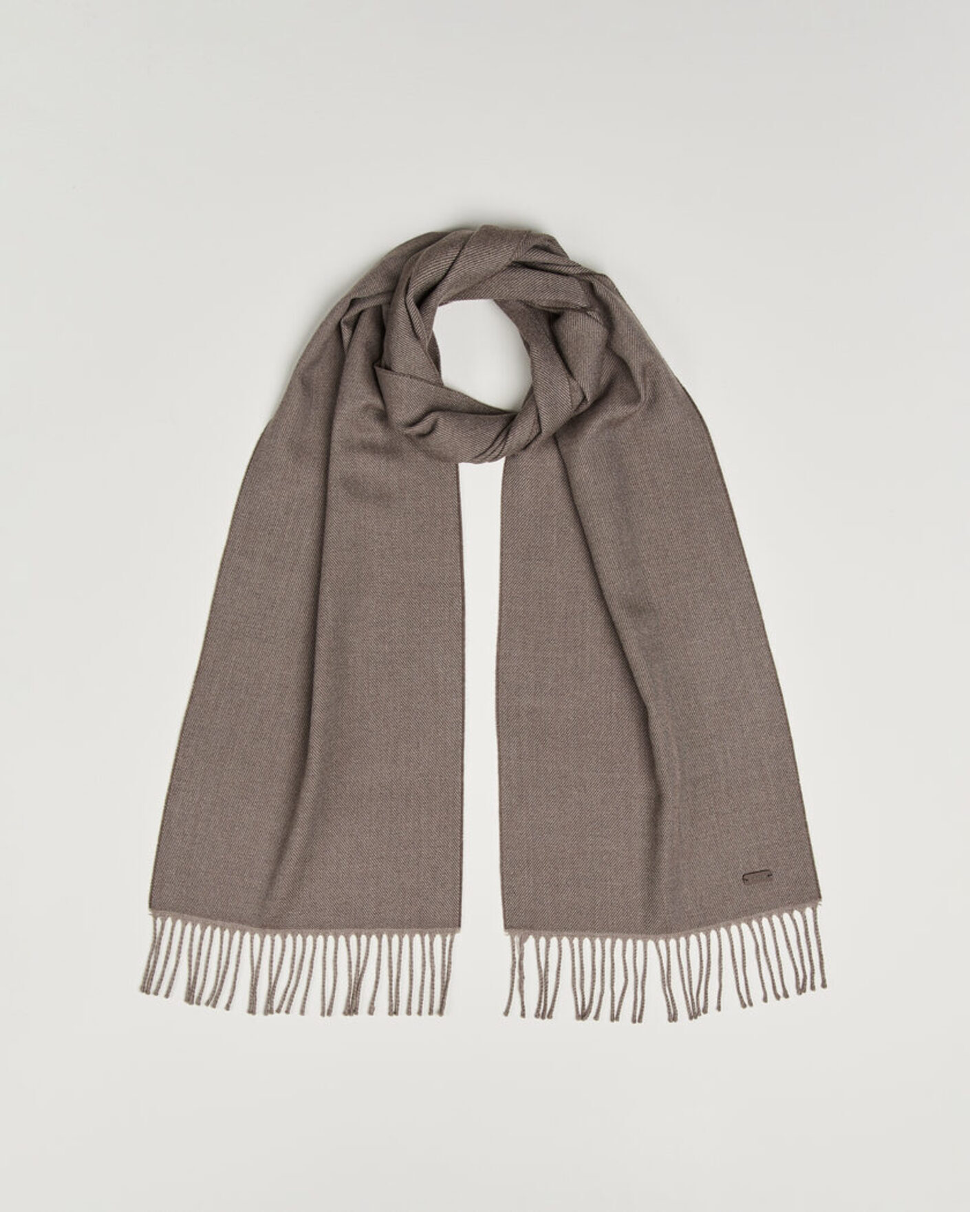 Homme | Écharpes | Eton | Twill Merino Wool Scarf Brown
