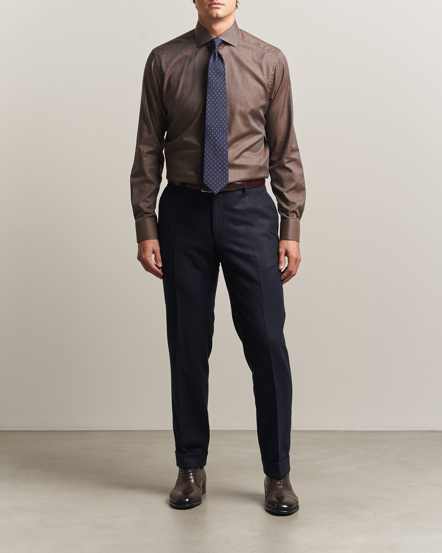 Homme | Chemises | Eton | Slim Fit Signature Flannel Shirt Brown