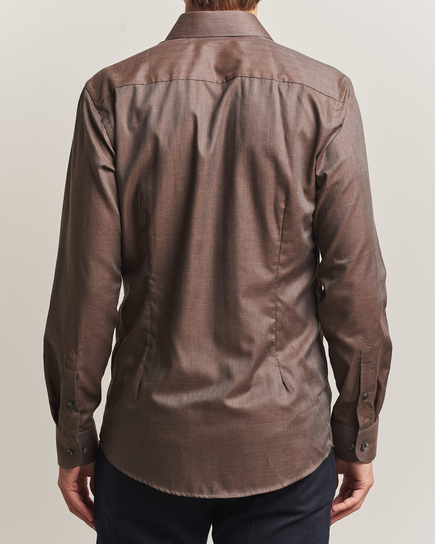 Homme | Chemises | Eton | Slim Fit Signature Flannel Shirt Brown