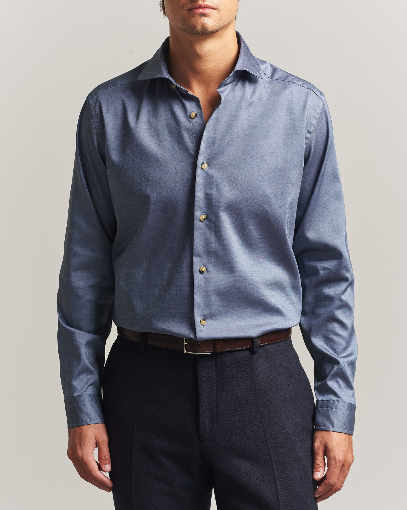 Homme | Chemises | Eton | Signature Oxford Shirt Blue