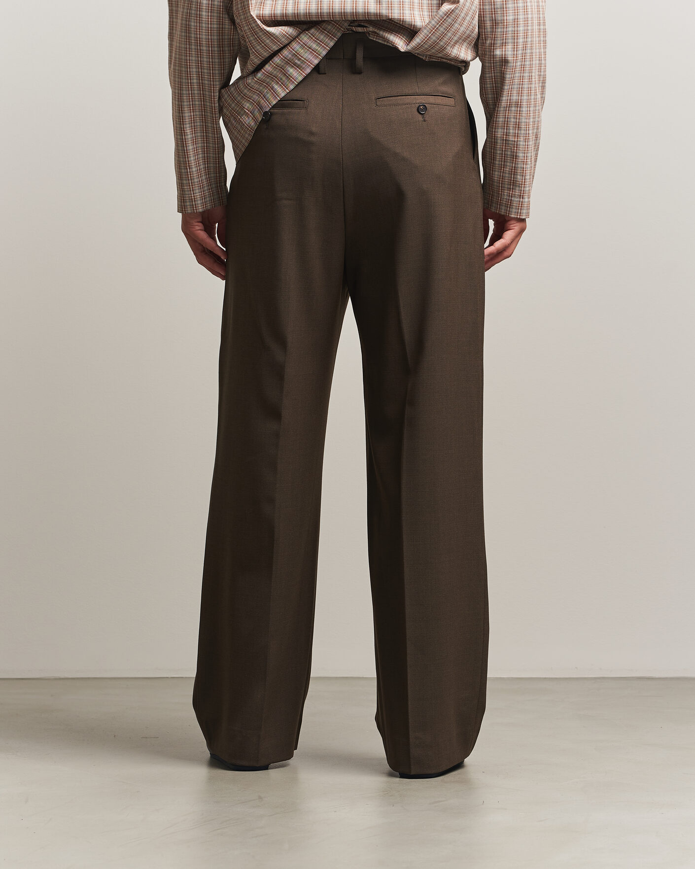 Homme | Pantalons | Filippa K | Milo Wide Wool Trousers Walnut Brown
