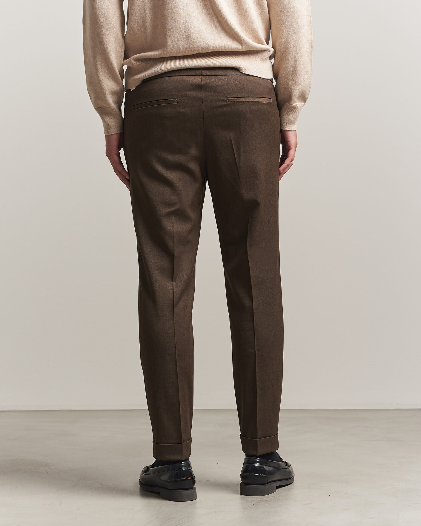Homme | Pantalons | Filippa K | Terry Wool Trousers Walnut Brown