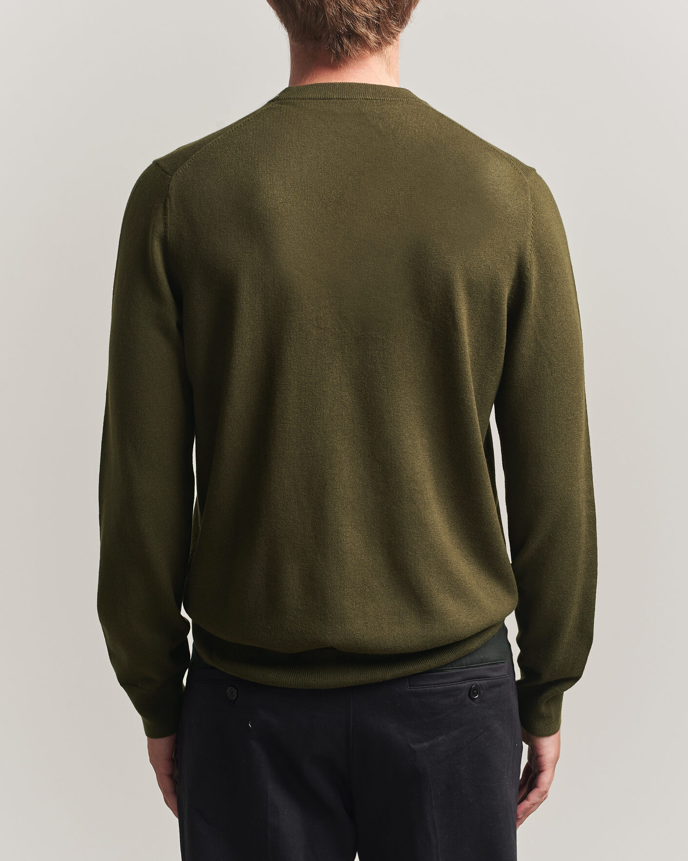 Homme | Pulls Et Tricots | Filippa K | Cotton Merino Knitted Sweater Dark Moss Green