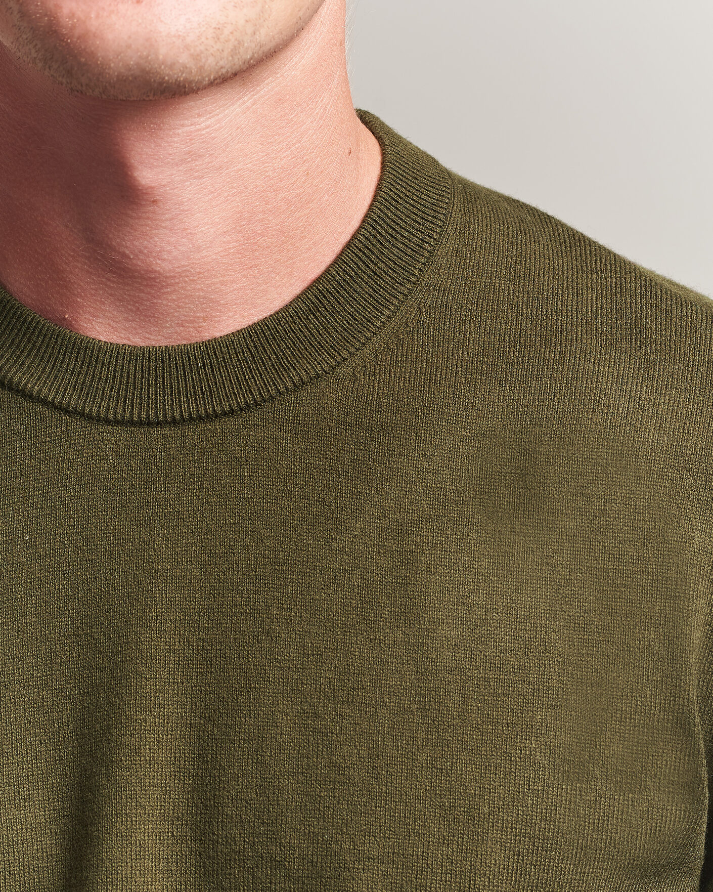 Homme | Pulls Et Tricots | Filippa K | Cotton Merino Knitted Sweater Dark Moss Green