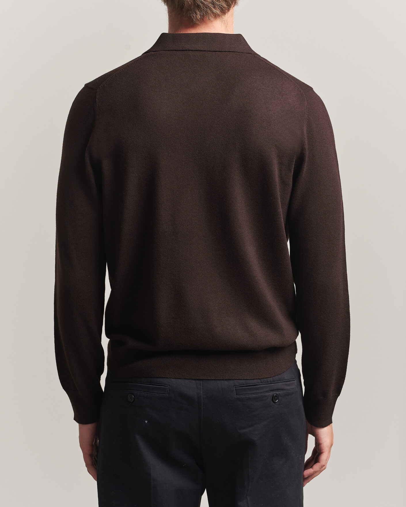 Homme | Pulls Et Tricots | Filippa K | Knitted Polo Shirt Dark Chocolate