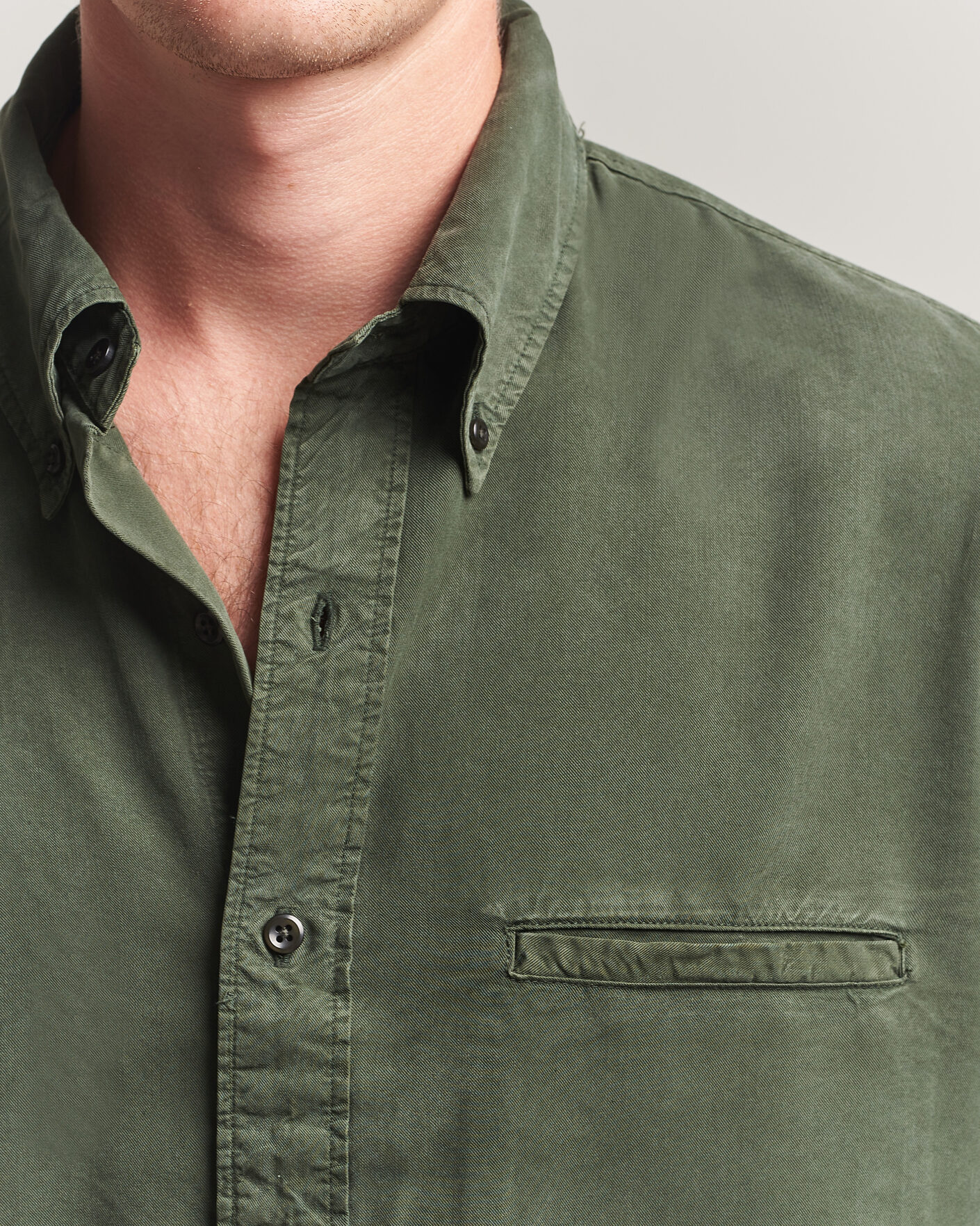 Homme | Chemises | Filippa K | Zack Lyocell Shirt Night Green
